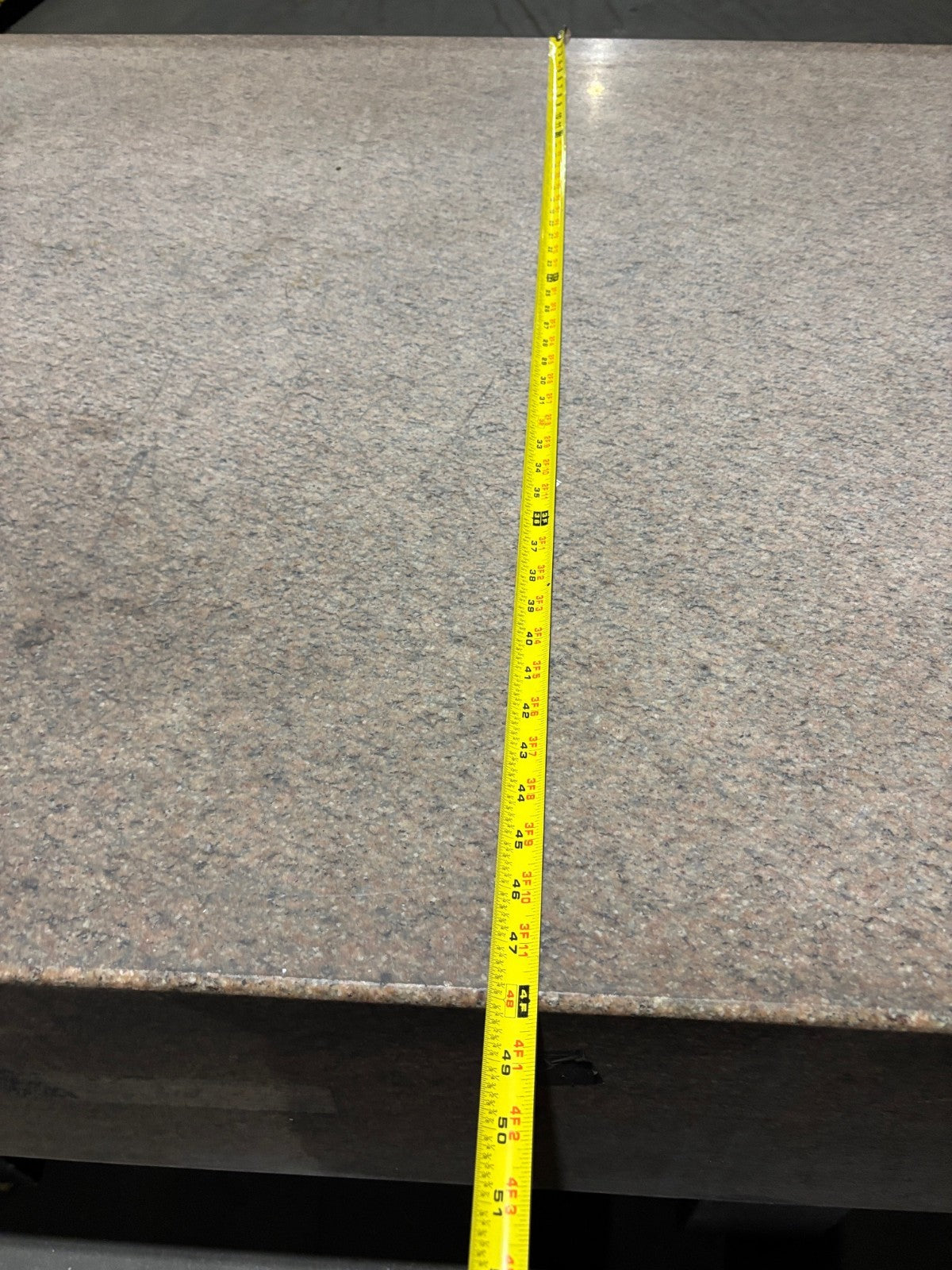 Pink Granite Stone Inspection QC Table, 72" x 48" x 12" - Maverick Industrial Sales