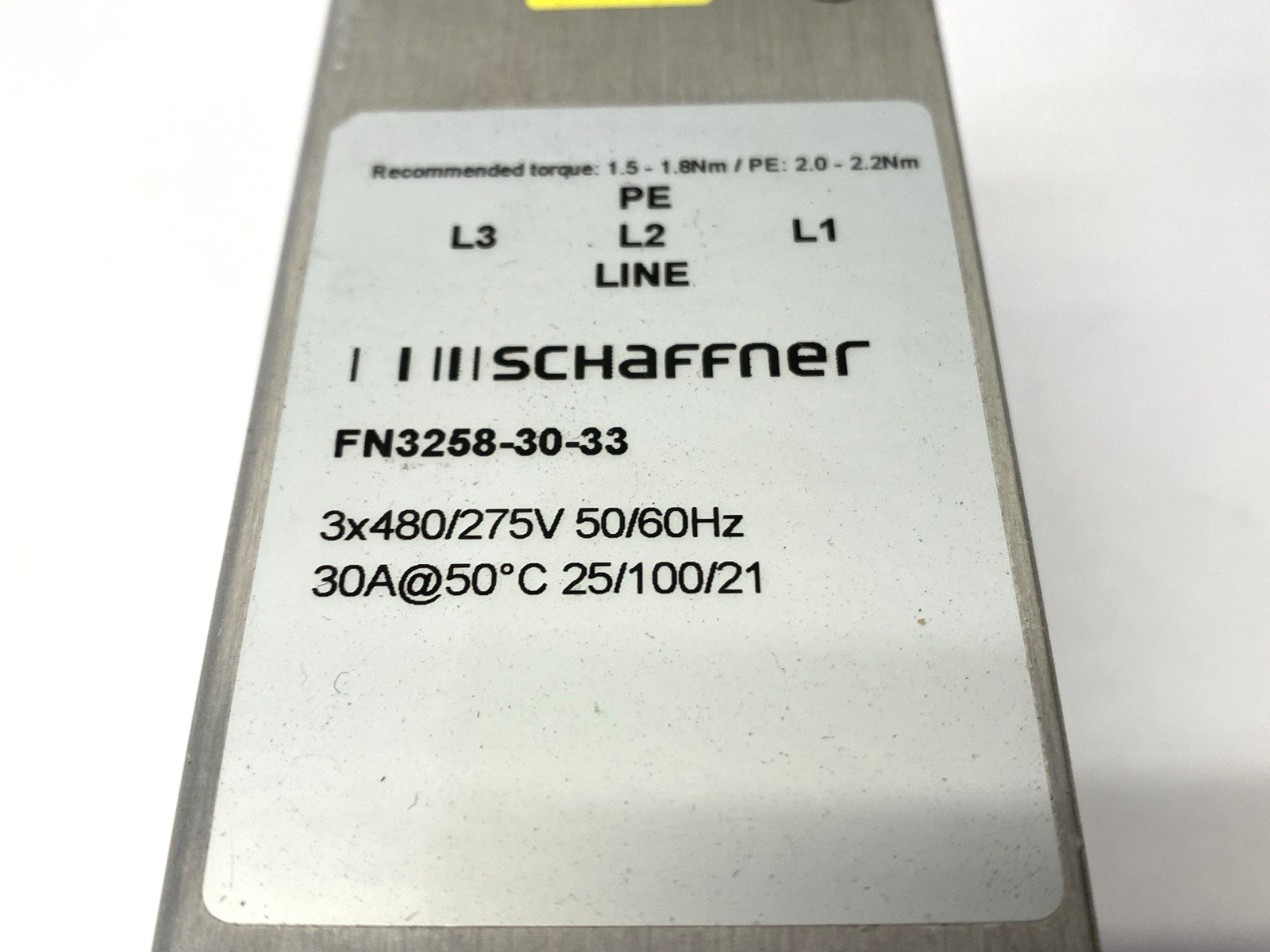 Schaffner FN3258-30-33 Power Line Filter 3-Phase 480/275V 30A - Maverick Industrial Sales