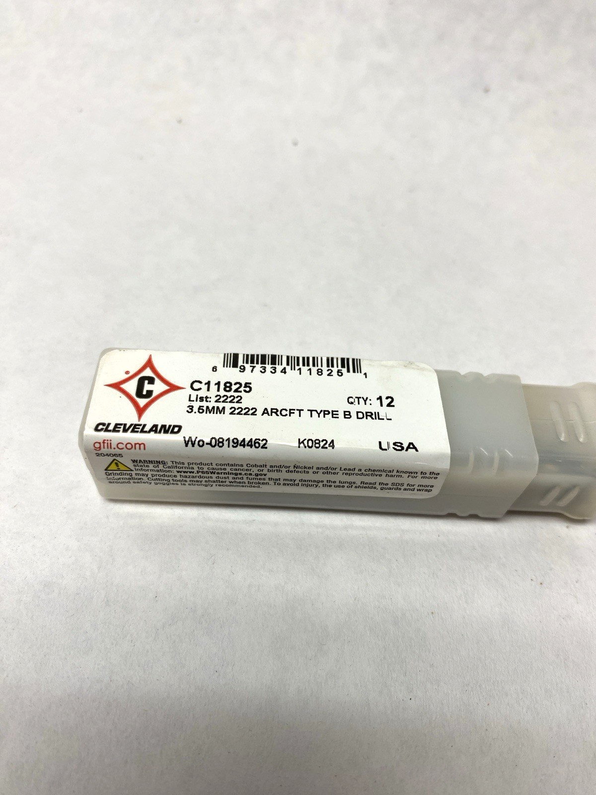 Cleveland Twist Drill C11825 3.5MM 2222 Aircraft Type B Drill LOT OF 10 - Maverick Industrial Sales