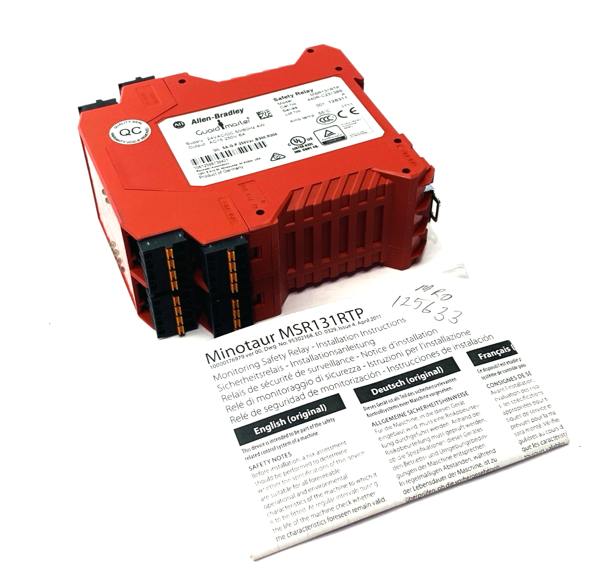 440R-C23139S,MSR131RTP | Allen Bradley 440R-C23139S Ser. A Guardmaster Minotaur Safety Relay MSR131RTP - New – Open box - Maverick Industrial Sales