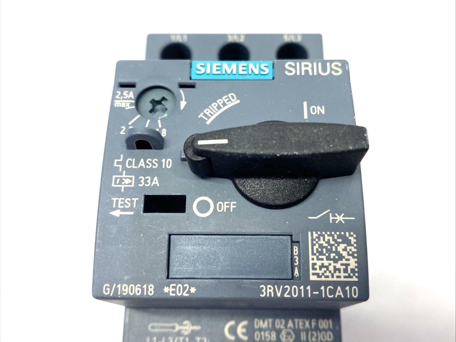 Siemens 3RV2011-1CA10 SIRIUS Circuit Breaker 1,8-2,5A 400V 27-32A - Maverick Industrial Sales