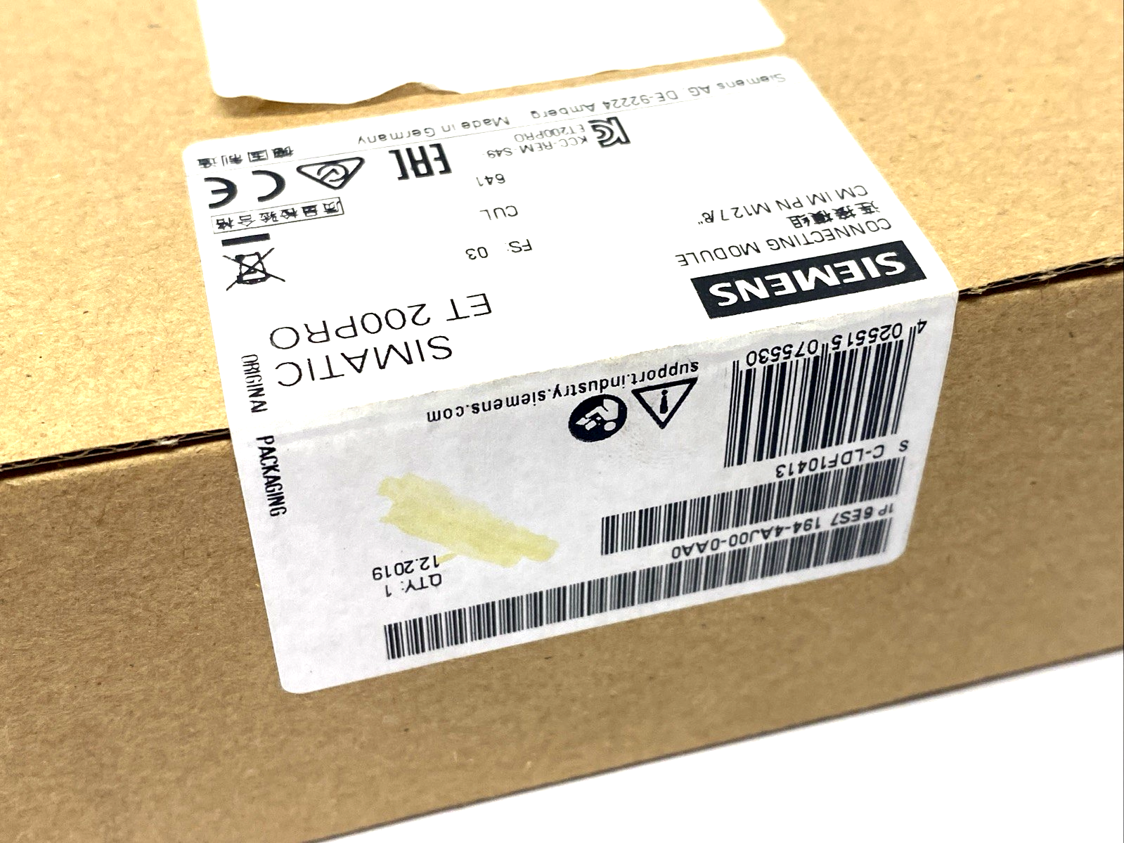 Siemens 6ES7194-4AJ00-0AA0 SIMATIC DP Connection Module PROFINET Module ET 200 - Maverick Industrial Sales