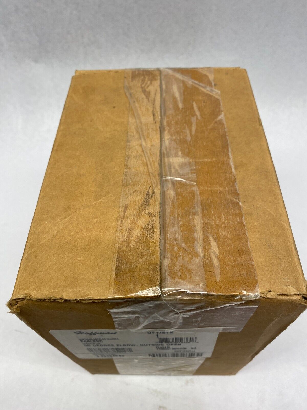 Hoffman F44LE9C nVent Lay-In Wireway Elbow 90-Deg, Outside Open Gray 4" x 4" - Maverick Industrial Sales