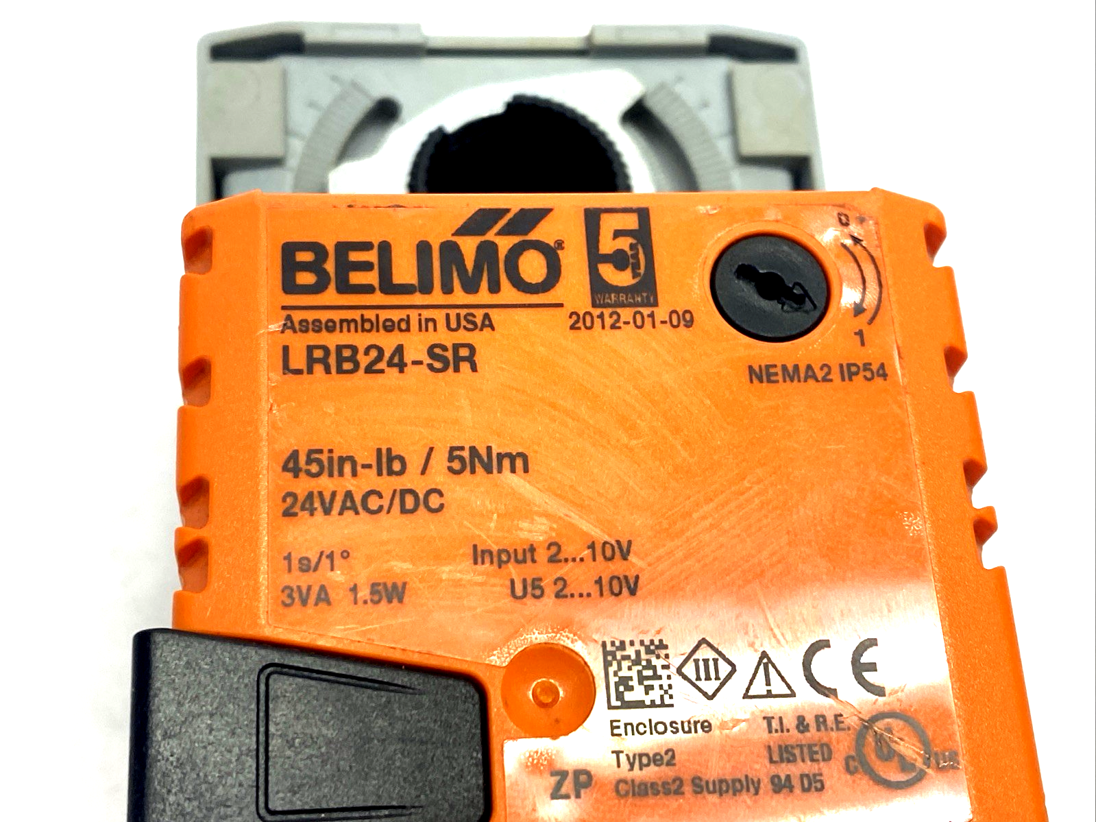 LRB24-SR | Belimo Modulating Actuator 24V AC/DC 45in-lb/5Nm B217+ LOT OF 2 - For parts or not working - Maverick Industrial Sales