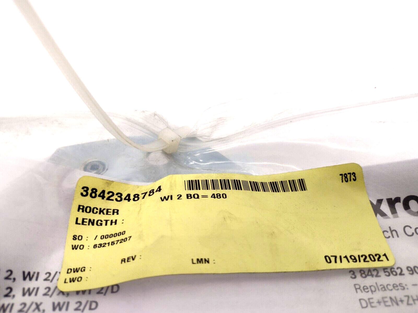 Bosch Rexroth 3842348784 WI 2 Rocker BQ=480 - Maverick Industrial Sales