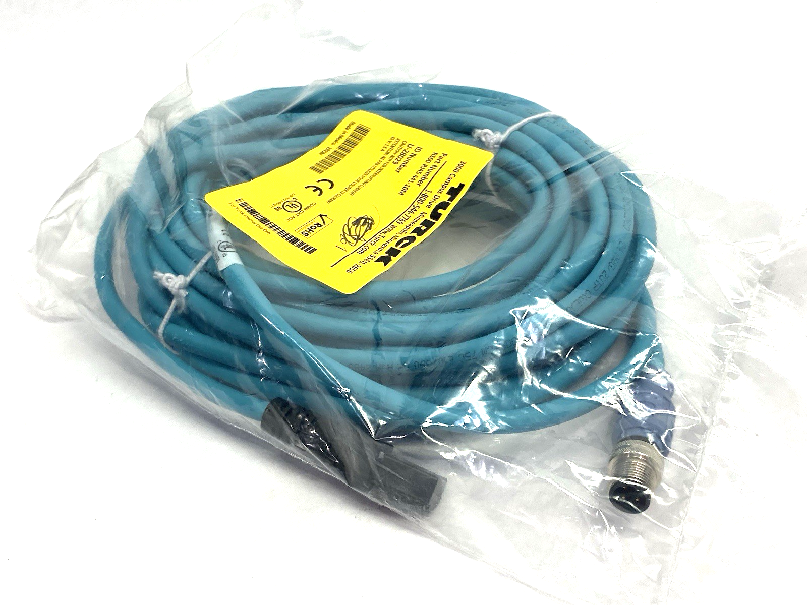 RSSD RJ45 441-10M | Turck Double-Ended Ethernet Cordset 10m U-28029 - New - Maverick Industrial Sales