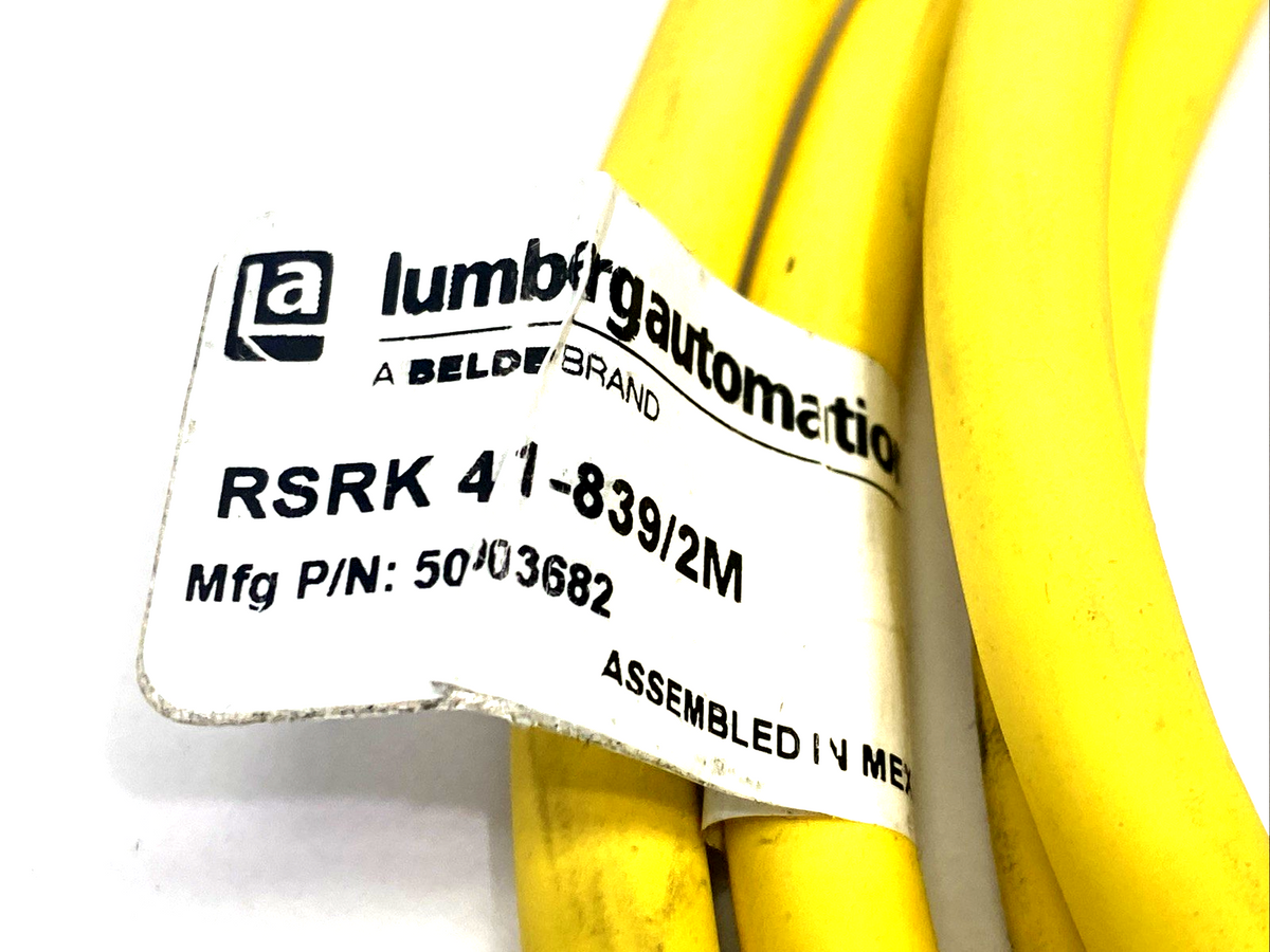 RSRK 401-839/2M, 500003682 | Lumberg RSRK 401-839/2M Crdset 7/8" 4-Pin Male To Female 2m 500003682 - New – Open box - Maverick Industrial Sales