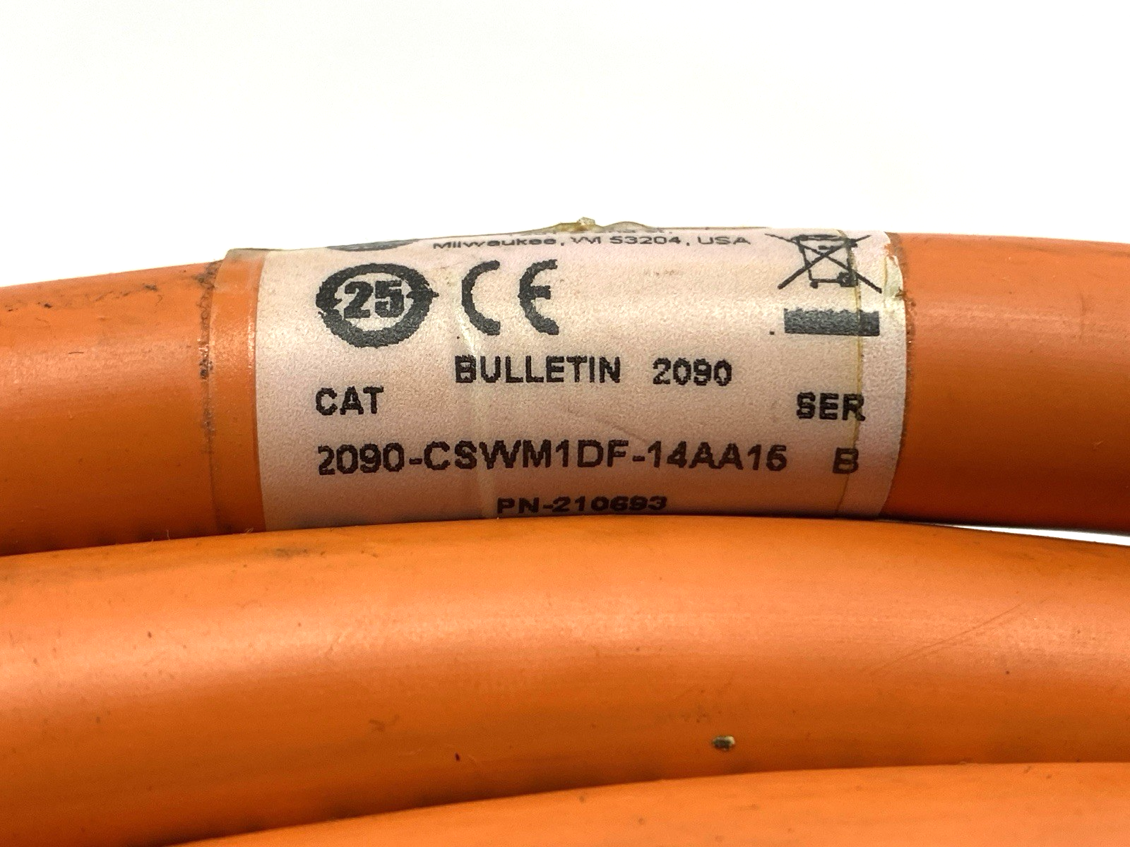 Allen Bradley 2090-CSWM1DF-14AA15 Ser. B Kinetix Servo Motor Cable 15m - Maverick Industrial Sales