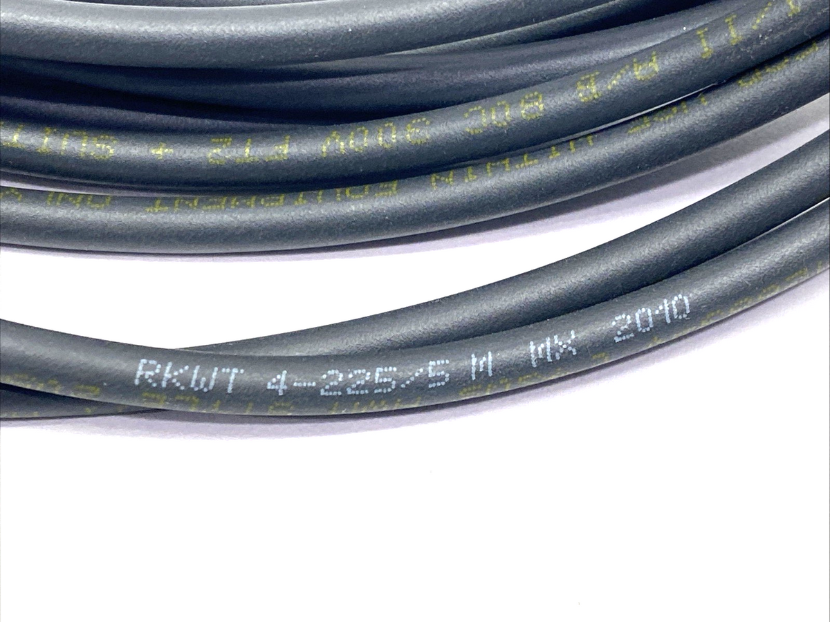 Lumberg RKWT 4-225/5 M Cordset, M12 Right Angle Female 4-Pin 5m - Maverick Industrial Sales