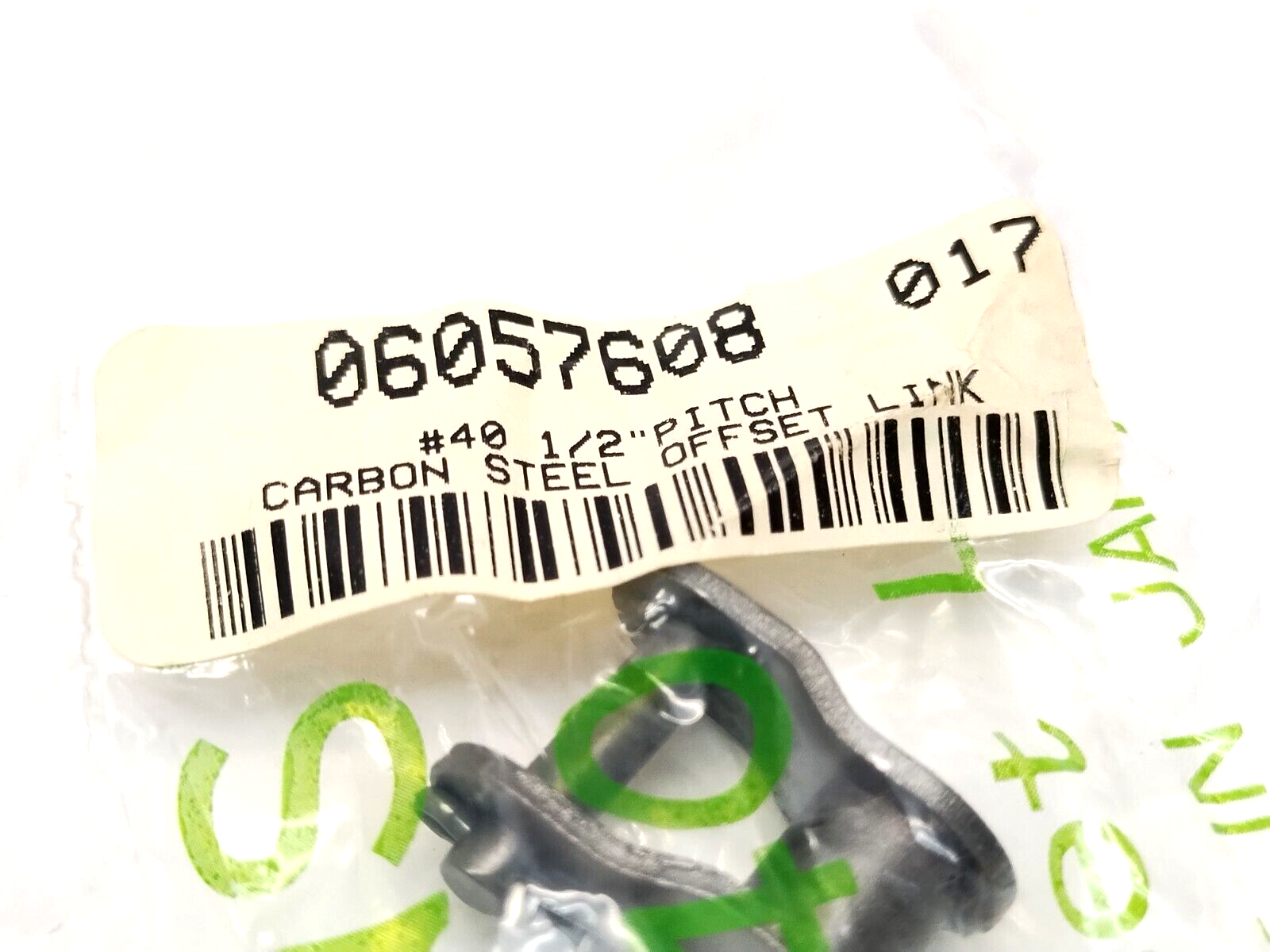 Tsubaki 06057608 Carbon Steel Offset Link #40 Chain 1/2" Pitch LOT OF 4 - Maverick Industrial Sales