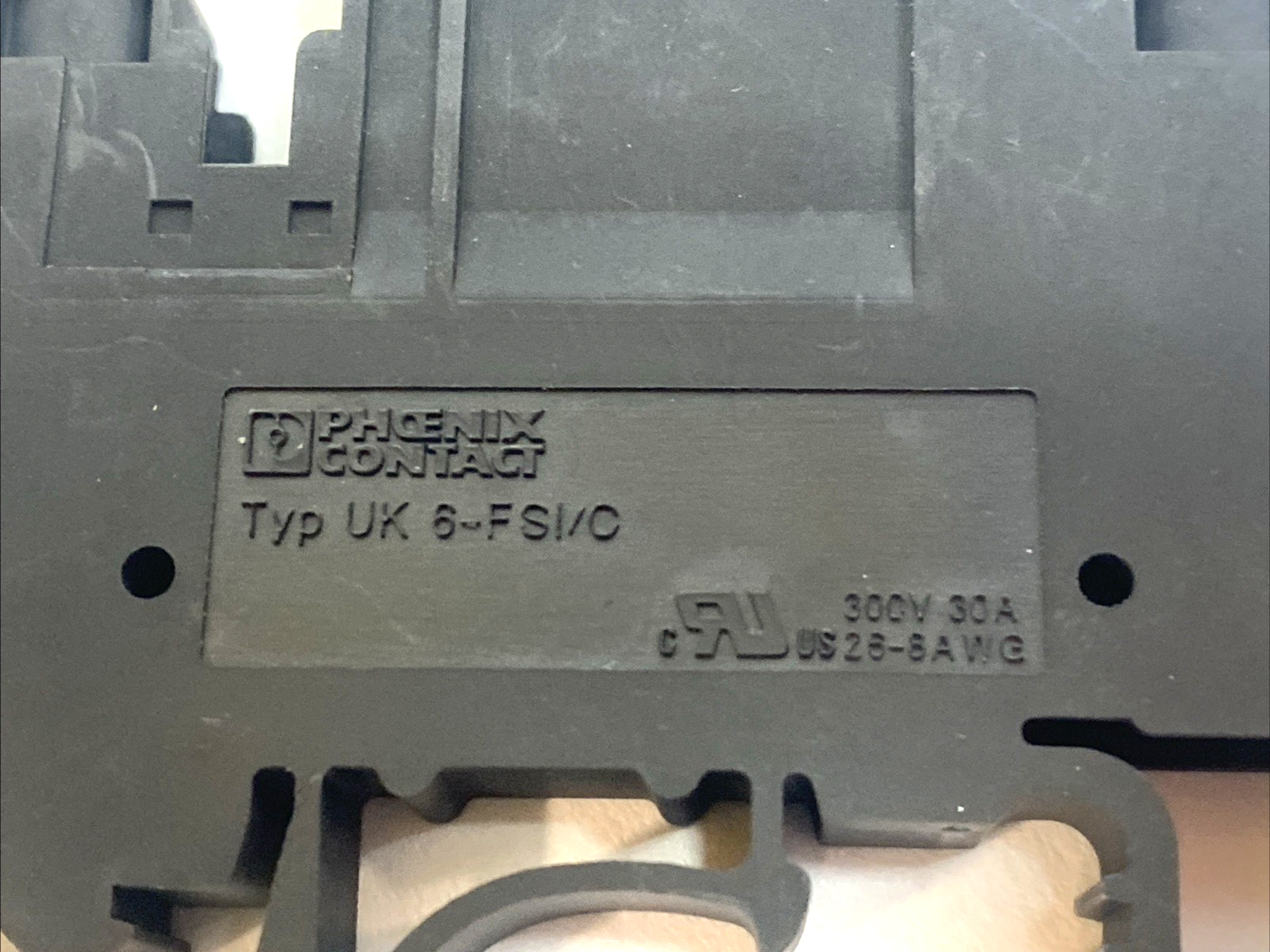 UK 6-FSI/C | Phoenix Contact Fuse Terminal Block 30A Din Rail W/ TCP 1.0 - Used - Maverick Industrial Sales