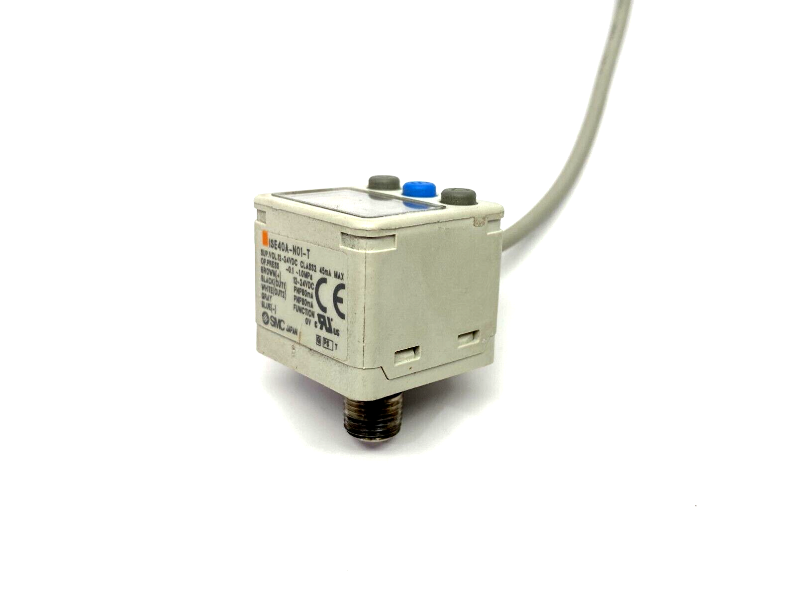 SMC ISE40A-N01-T Pneumatic Pressure Switch w/ 4-Pin Connector - Maverick Industrial Sales