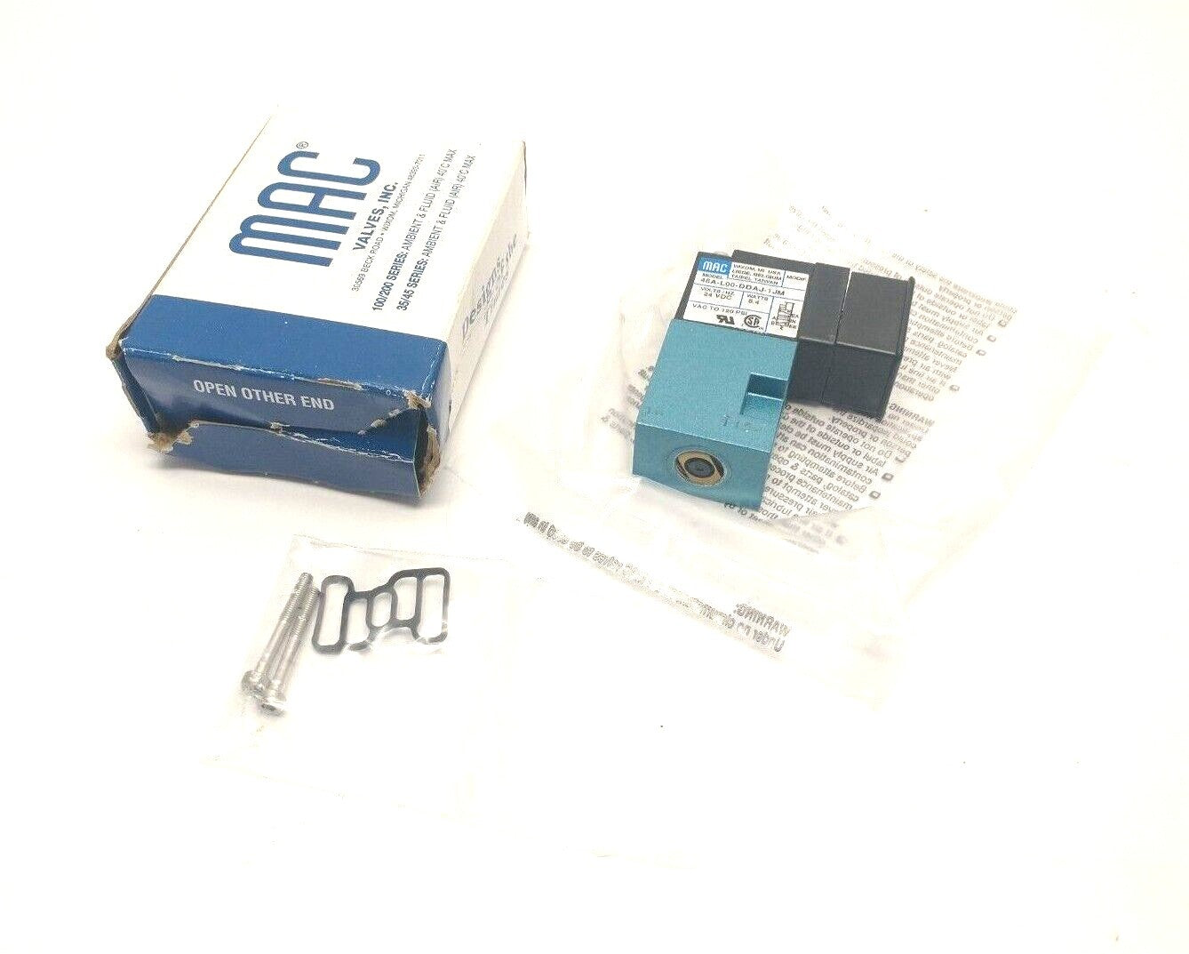 MAC Valves 45A-L00-DDAJ-1JM 4-Way 2-Position Solenoid Valve 24VDC 5.4W - Maverick Industrial Sales