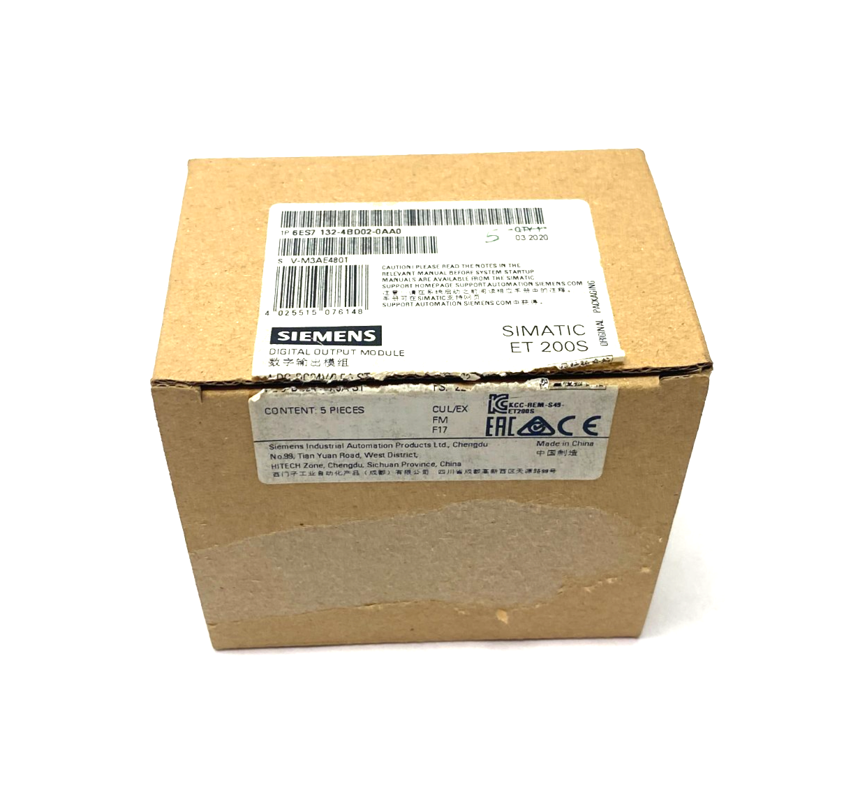Siemens 6ES7 132-4BD02-0AA0 SIMATIC ET 200S Digital Output Module BOX OF 5 - Maverick Industrial Sales