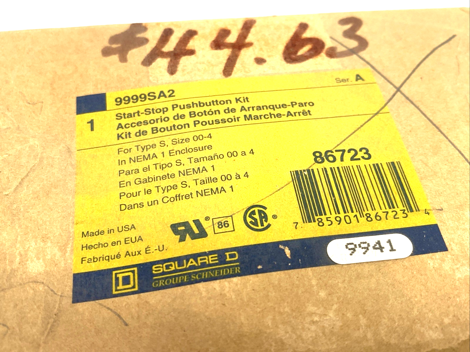 9999SA2 | Square D NEMA Motor Starter & Contactor Start/Stop Push Button, Type S - New - Maverick Industrial Sales