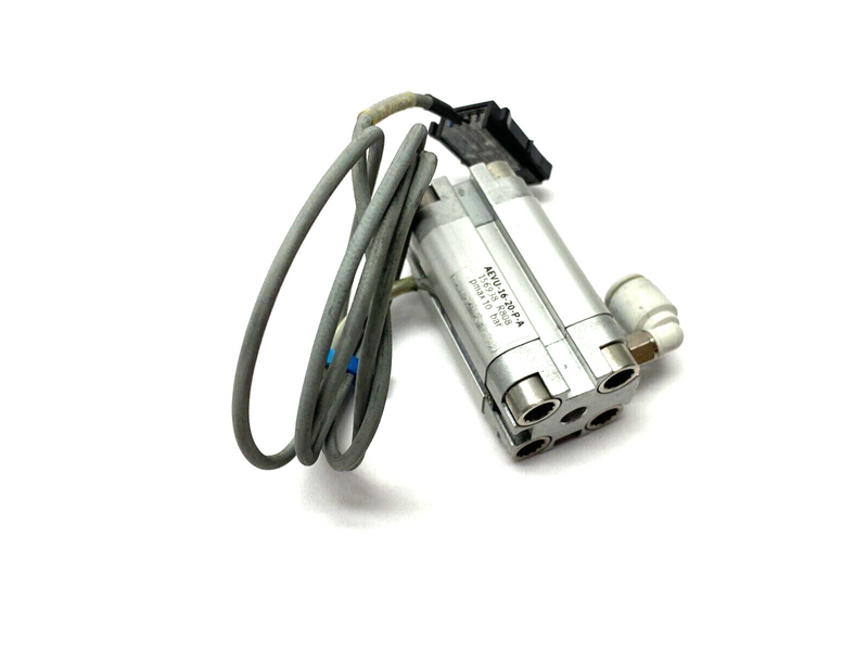 Festo AEVU-16-20-P-A Compact Pneumatic Cylinder 20mm Stroke 156938 w/ 150855 - Maverick Industrial Sales