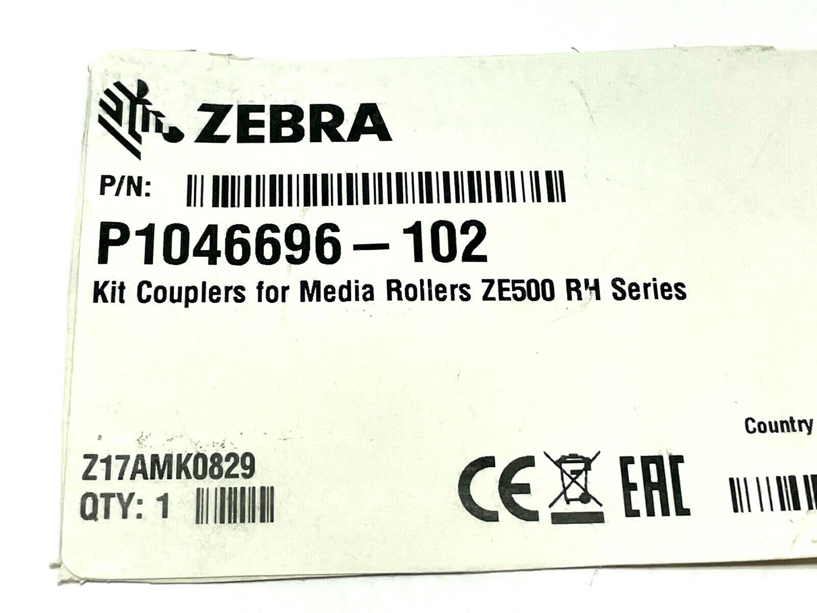 P1046696-102 | Zebra Kit Coupler for Media Rollers ZE500 R4 Series - New - Maverick Industrial Sales