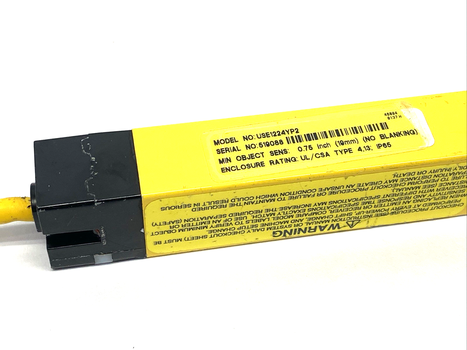 USE1224YP2 | Banner & USR1224YP2 Micro-Screen Emitter & Receiver Light Curtain Set - For parts or not working - Maverick Industrial Sales