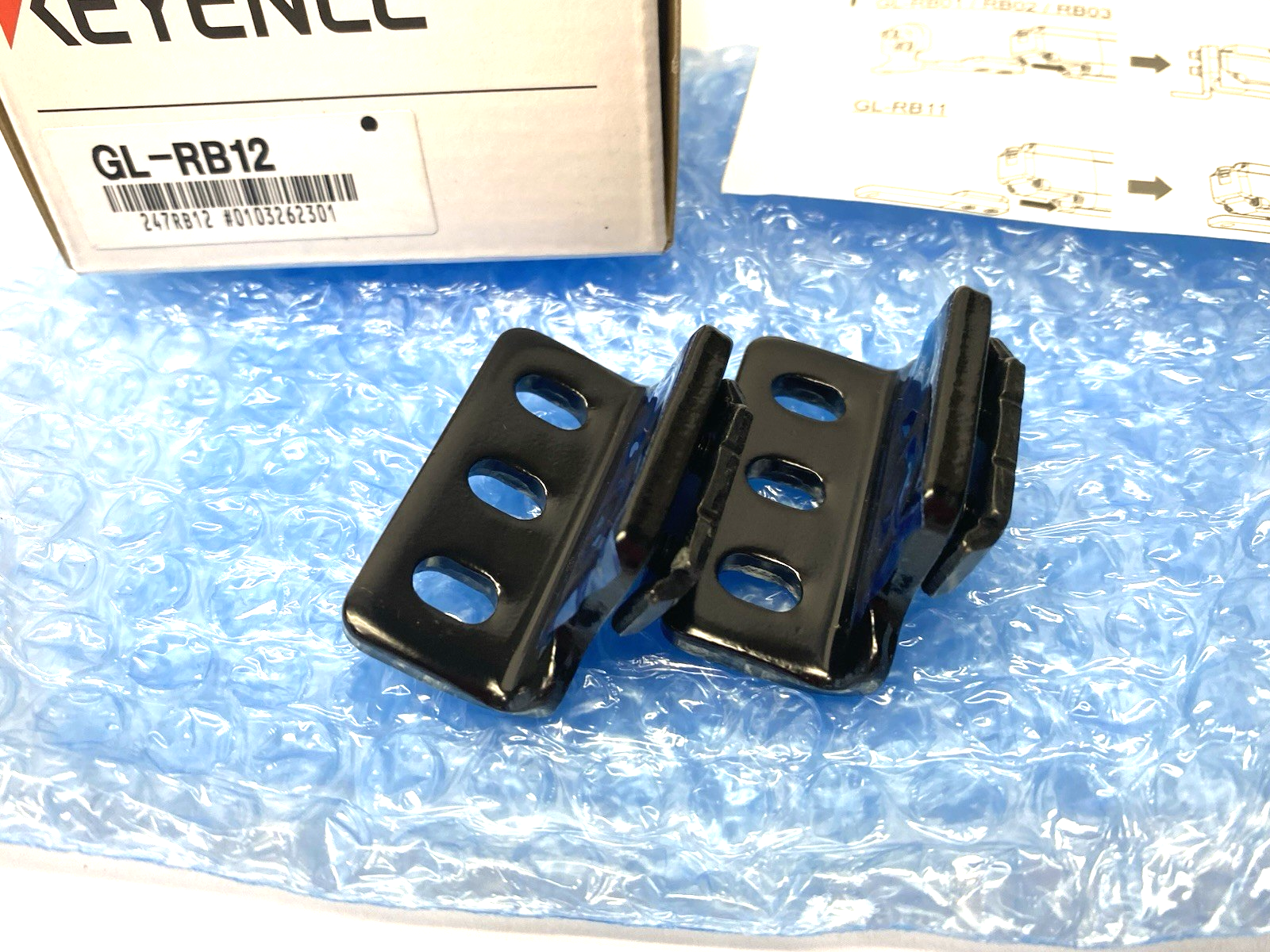 Keyence GL-RB12 L-Shape Mounting Brackets for Light Curtains SET OF 2 - Maverick Industrial Sales