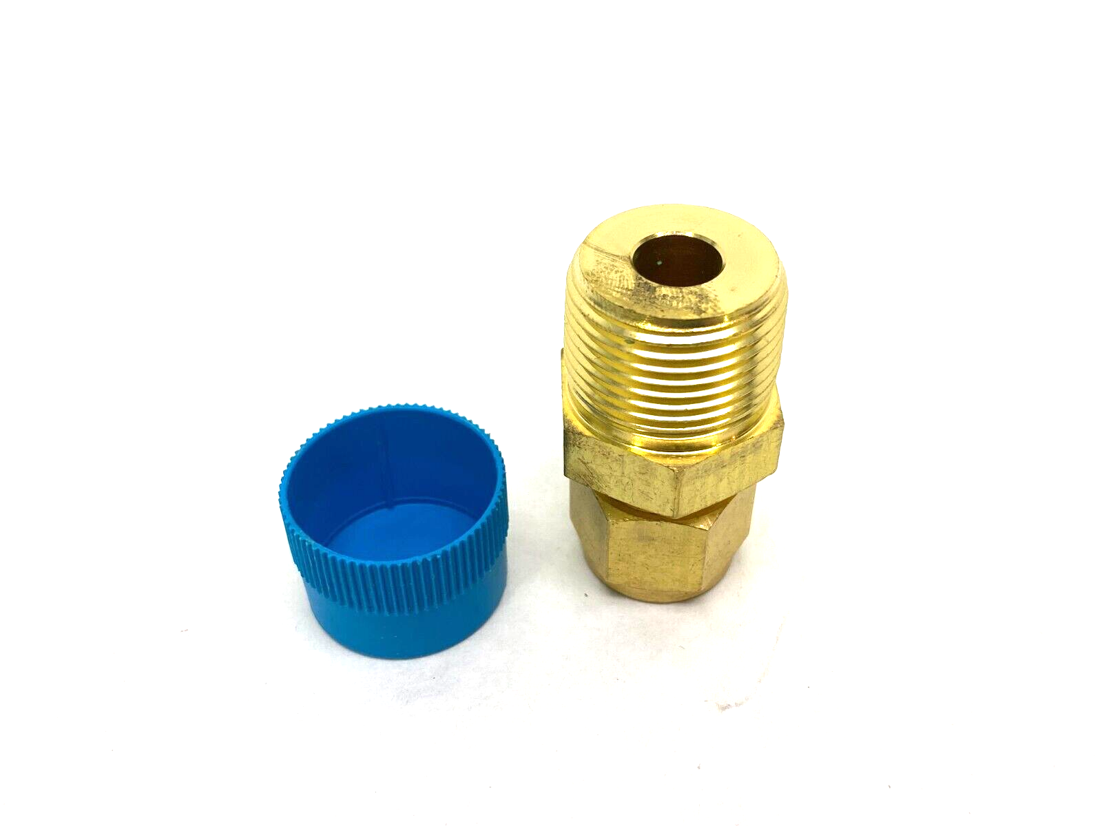 Swagelok B-810-1-12 Brass Straight Compression Fitting 1/2" OD 3/4" NPT Thread - Maverick Industrial Sales