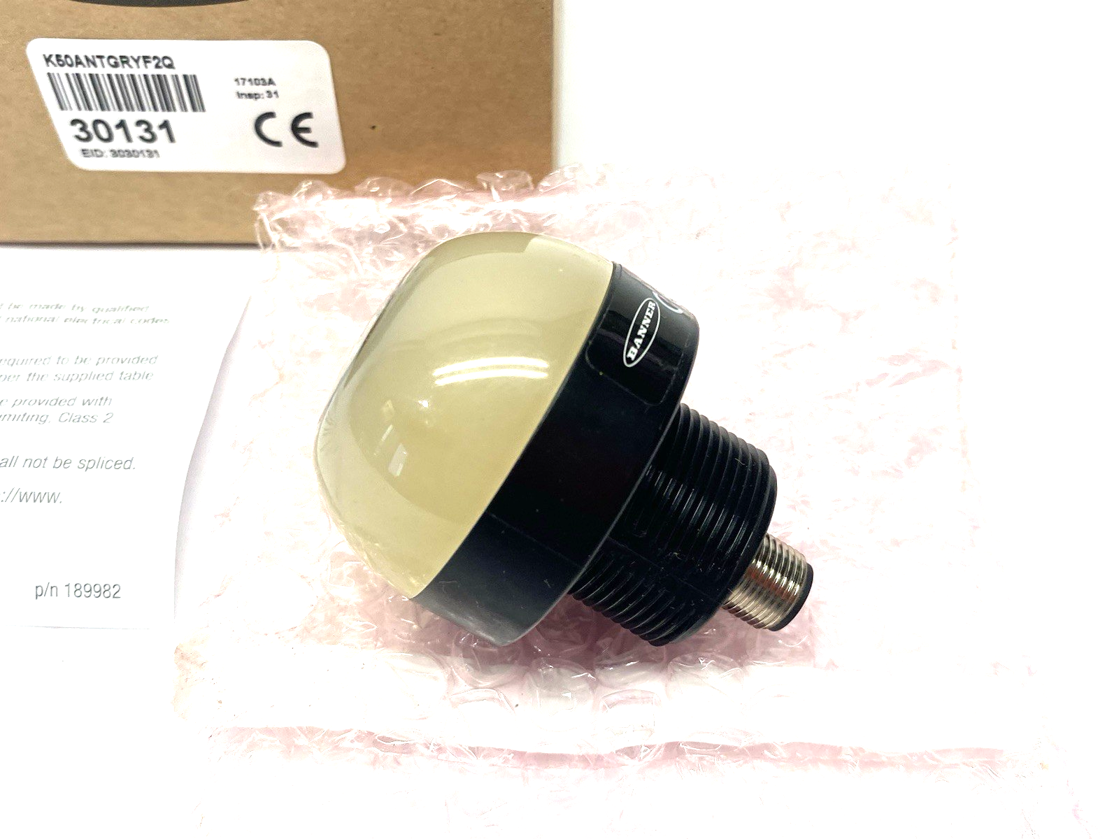 Banner 30131 EZ-LIGHT Multi-Input Color Touch Button K50ANTGRYF2Q NO MOUNT KIT - Maverick Industrial Sales