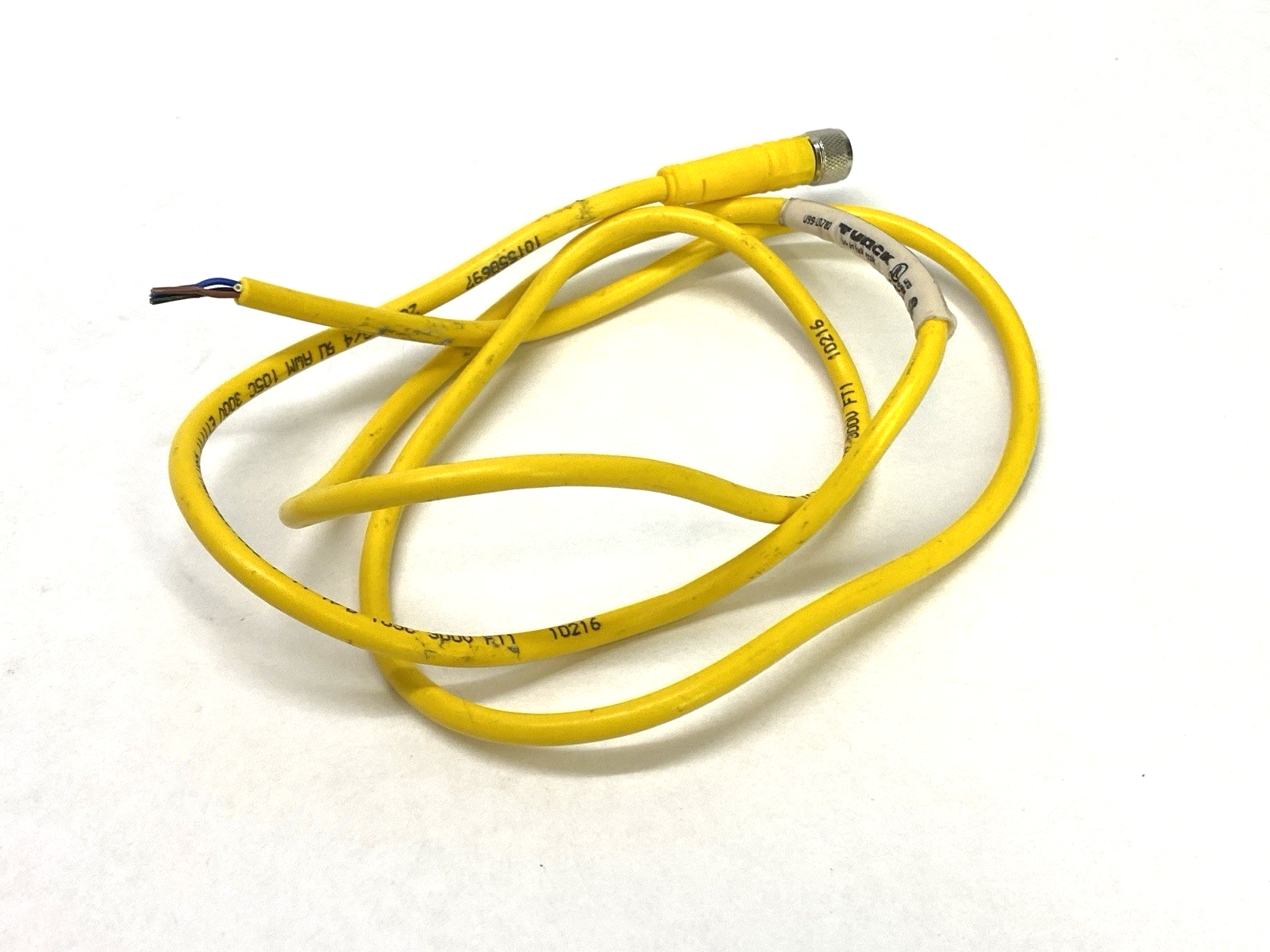 Turck PKG 4M-10 Single-Ended Cordset M8 Female Connector U99-10780 CUT TO 3' - Maverick Industrial Sales