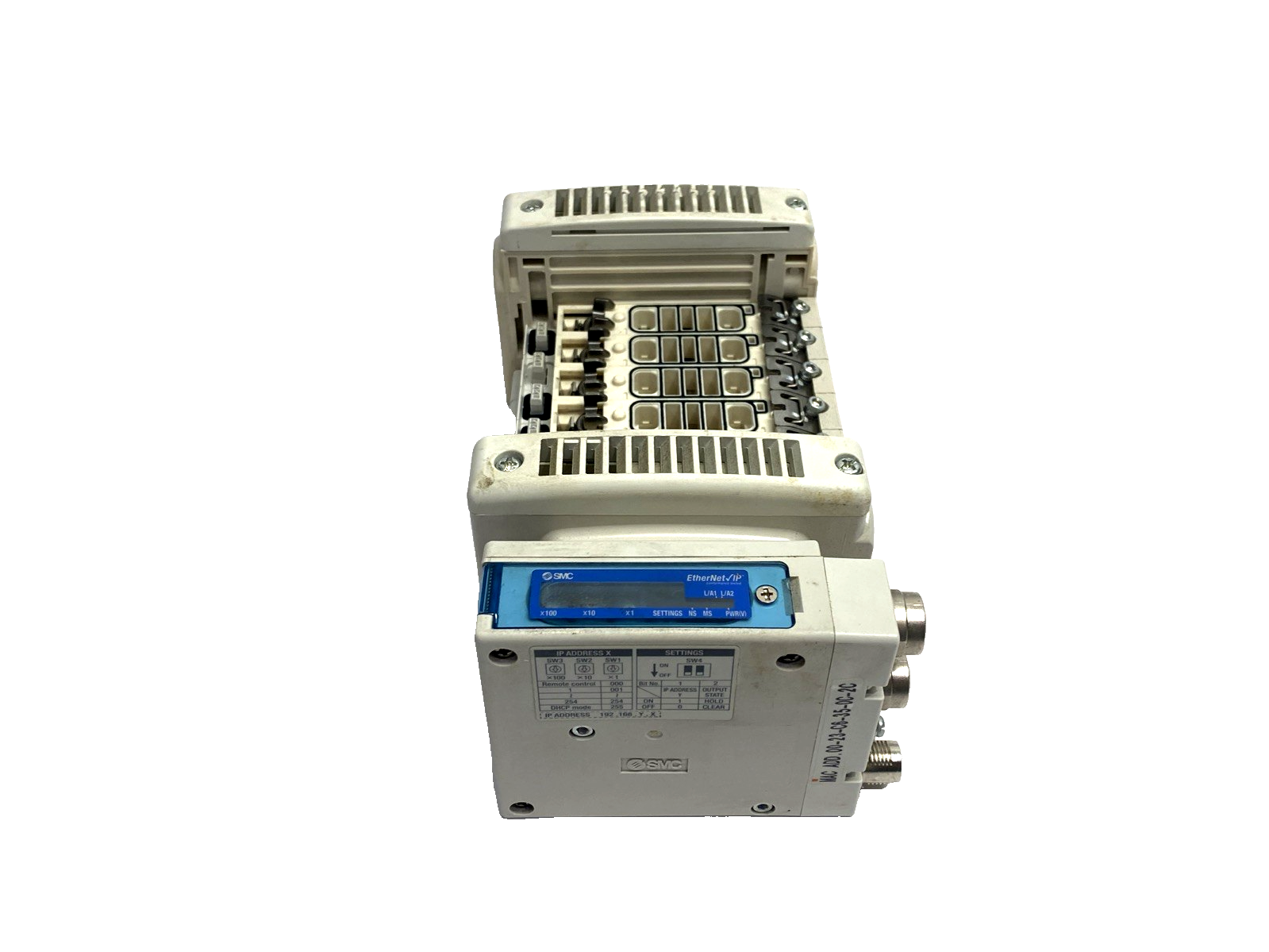 VV5QC21-06N7SEBN-S | SMC Base Mounted Pneumatic Plug-In Valve Manifold, 6-Station - Used - Maverick Industrial Sales