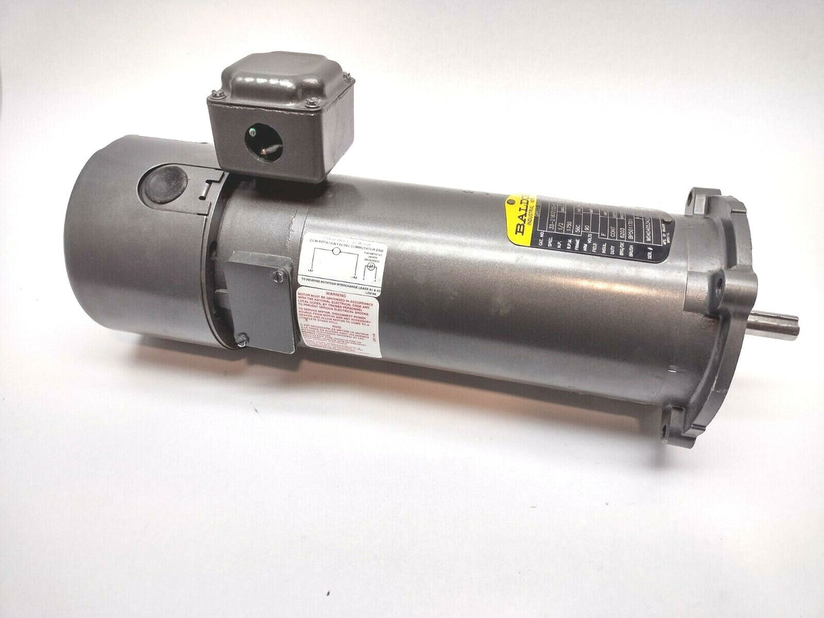 33-2187Z122-U, 104816100BB | Baldor 33-2187Z122-U 1/2 HP 1750 RPM DC Motor w/ Stearns 104816100BB Brake - Used - Maverick Industrial Sales
