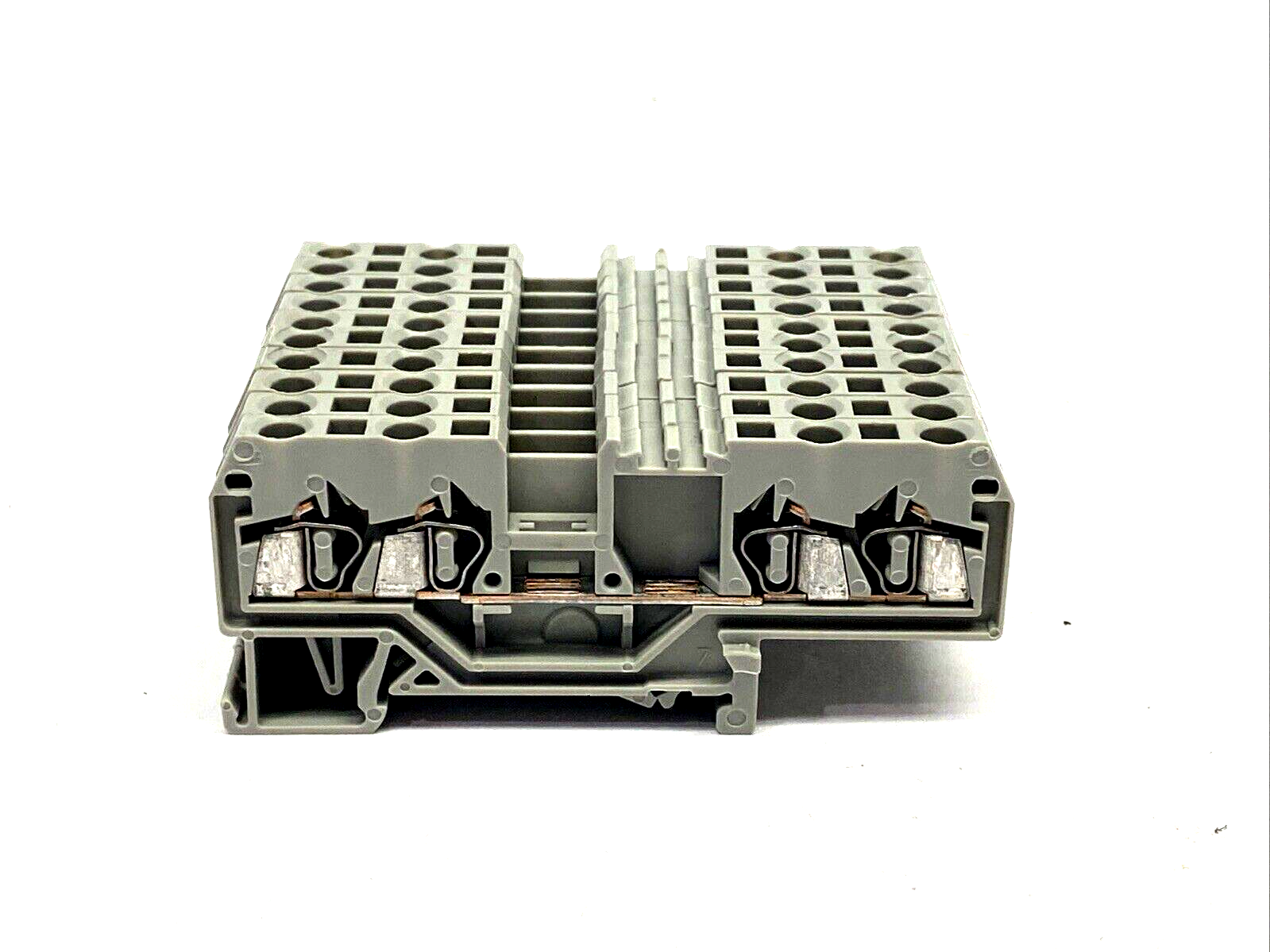 Wago 280-633 4-Conductor Terminal Block 2.5 mm², Cage Clamp, Gray, LOT OF 10 - Maverick Industrial Sales