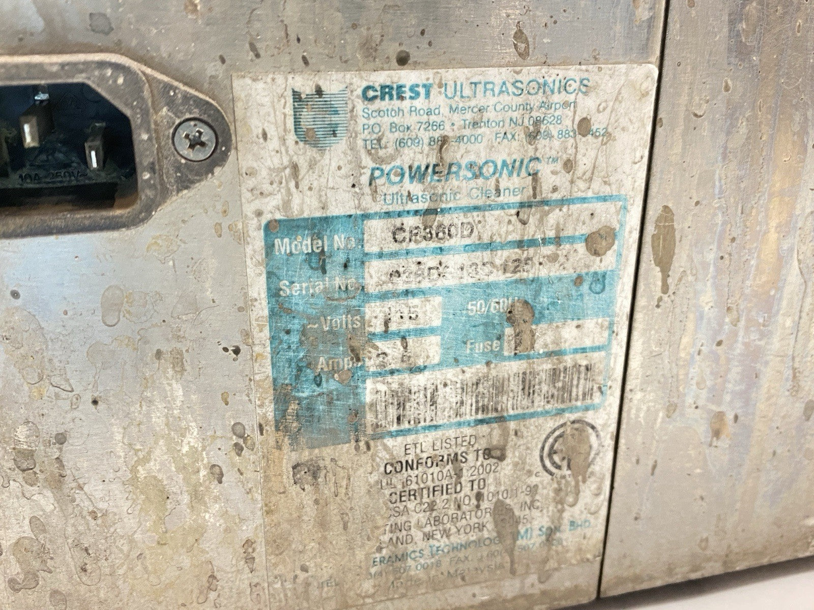 CP360D | Crest Ultrasonics Benchtop Ultrasonic Cleaner P360D-45 - For parts or not working - Maverick Industrial Sales