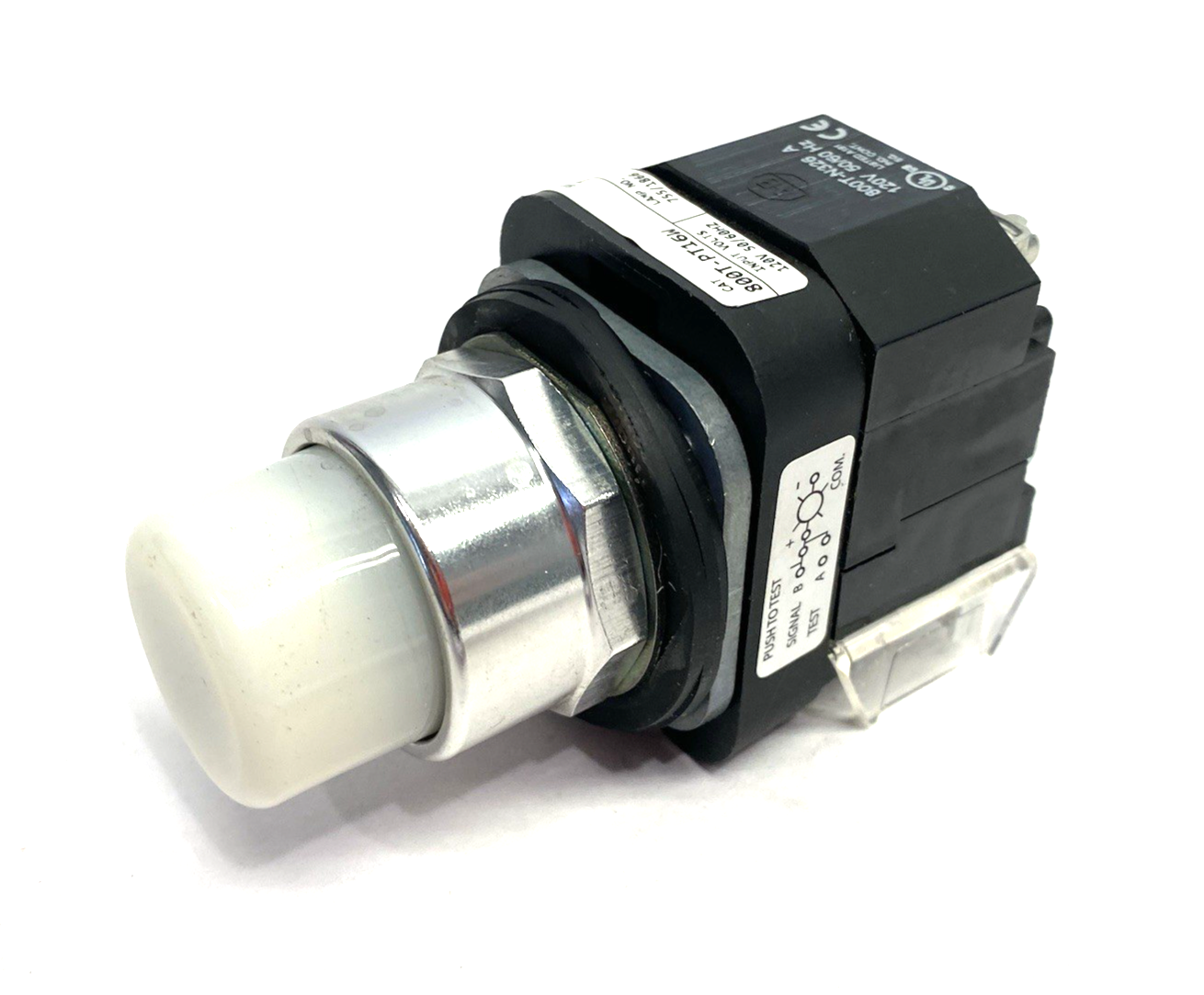 Allen Bradley 800T-PT16W Ser. T Illuminated Pushbutton White - Maverick Industrial Sales