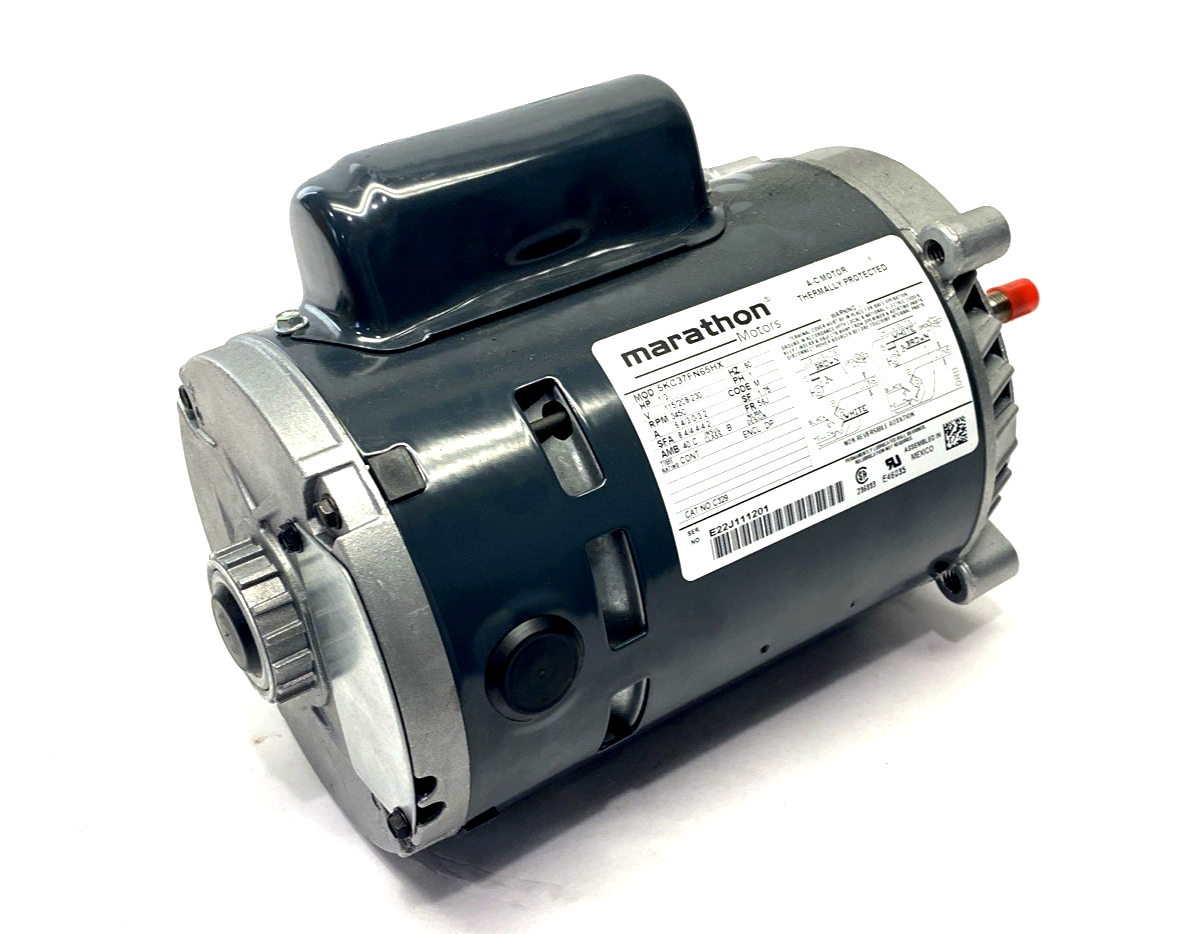 C329 | Marathon Pump Motor 1/3 HP 1PH 115/208-230V 56J 5KC37FN65X, 5KC37FN65HX - New – Open box - Maverick Industrial Sales