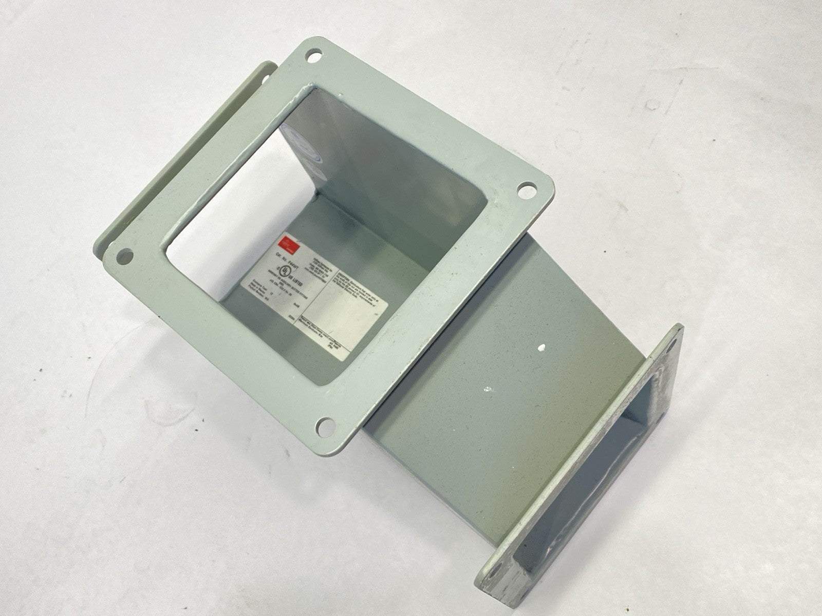 F44WT | Hoffman Wireway Tee Feed-Through 4" x 4" Gray Steel - Used - Maverick Industrial Sales