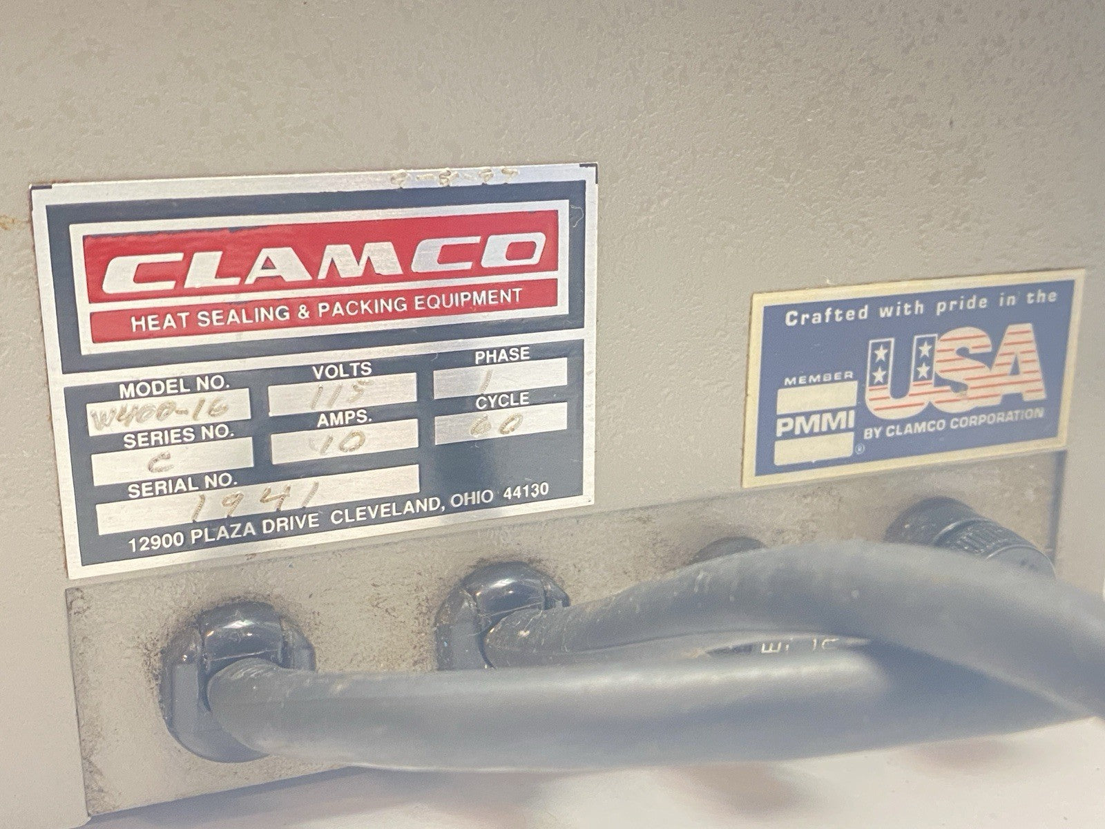 W400-16 | Clamco Heavy-Duty Industrial Tabletop Impulse Sealer 16" - Used - Maverick Industrial Sales