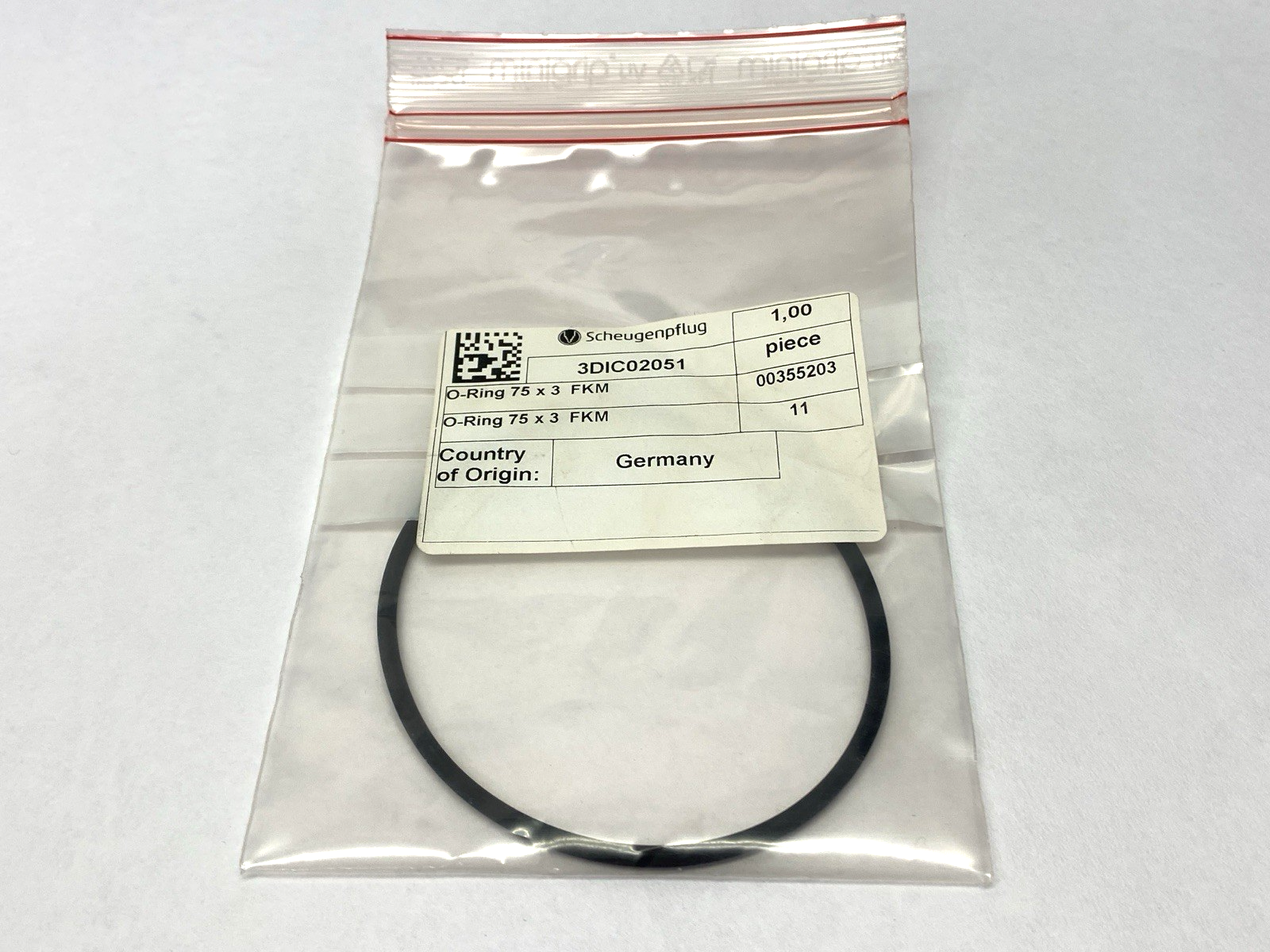 Scheugenpflug 3DIC02051 O-Ring 75mm X 3mm FKM LOT OF 11 - Maverick Industrial Sales