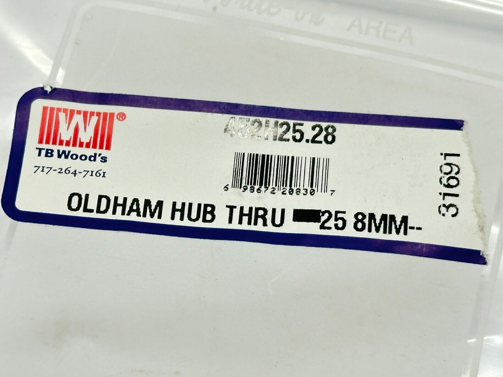 TB Woods 452H25.28 Oldham Hub Thru 25 8mm - Maverick Industrial Sales