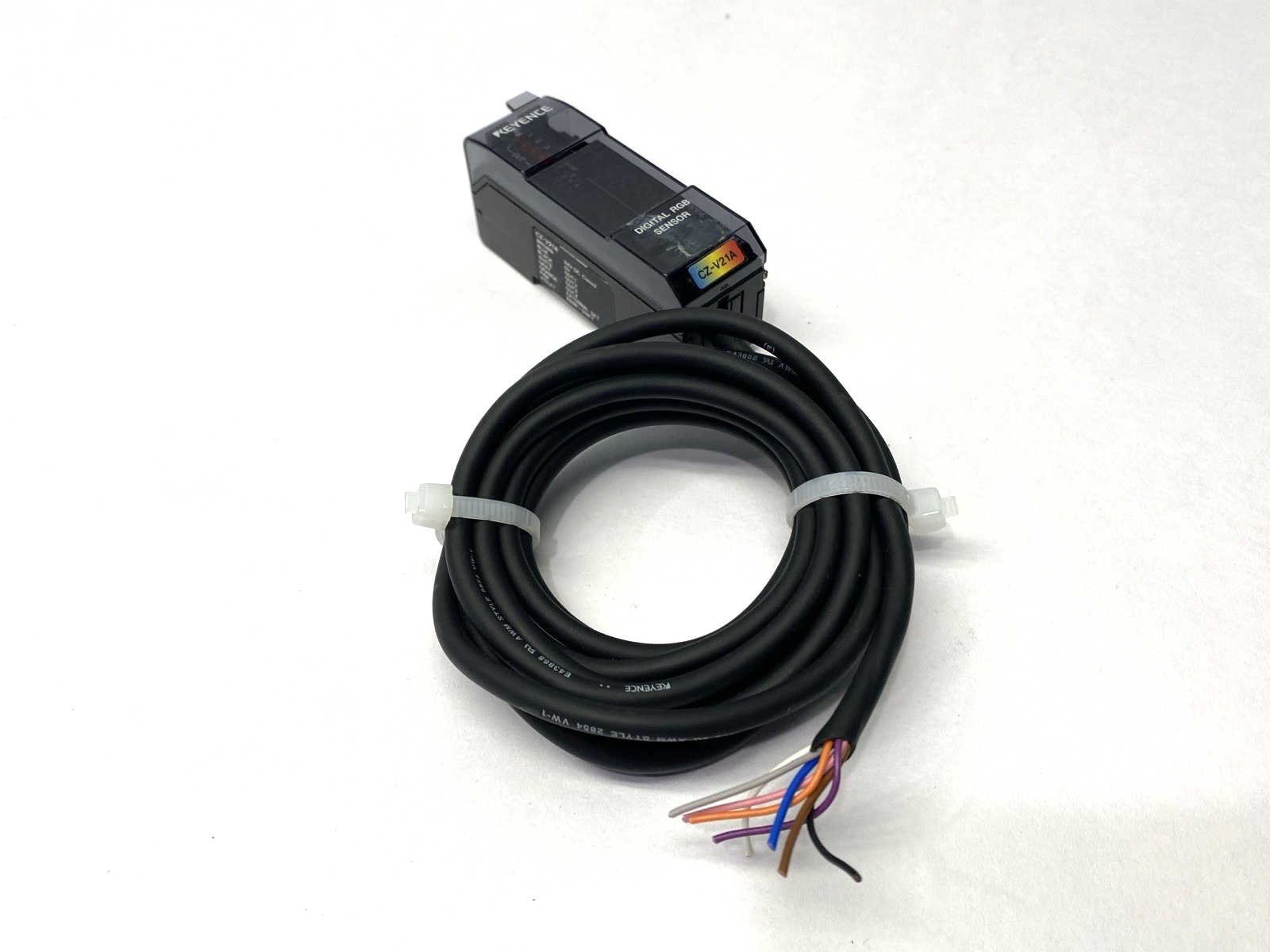 Keyence CZ-V21A RGB Digital Sensor Amplifier Unit, NPN CUT LEADS - Maverick Industrial Sales