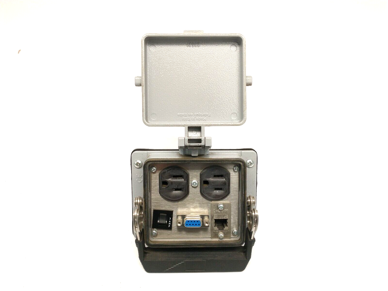 Mencom DP-DB9F-RJ45-R-32 Panel Interface Connector Outlet, DB9, RJ45, 3A Reset - Maverick Industrial Sales