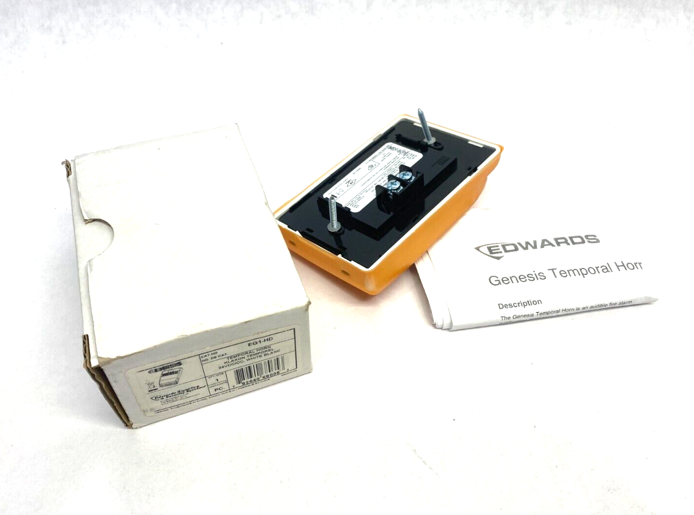 Edwards Signaling EG1-HD Genesis Klaxon Temporal Horn Module White 24VDC/CC - Maverick Industrial Sales