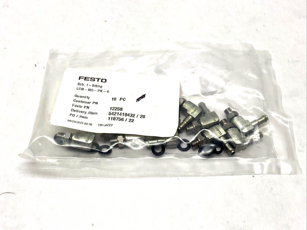 Festo LCN-M5-PK-4 Barbed Elbow Fitting 12258 PKG OF 10 - Maverick Industrial Sales