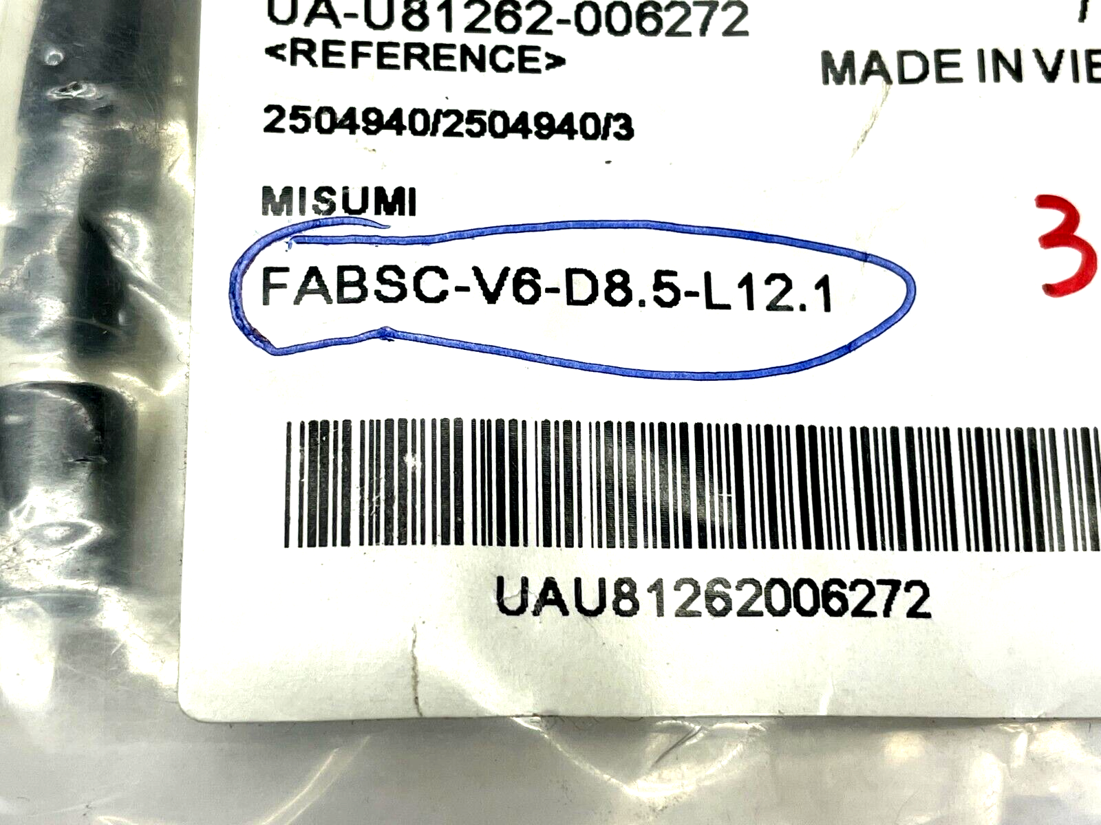 FABSC-V6-D8.5-L12.1 | MiSUMi Standard and Precision Spacer LOT OF 4 - New - Maverick Industrial Sales