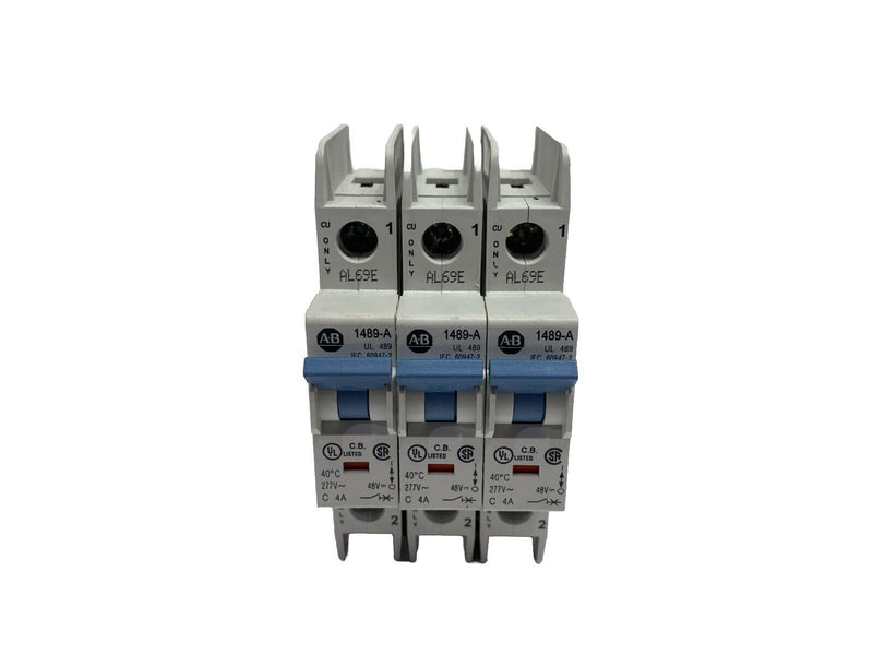 Allen Bradley 1489-A1C040 Ser. A Miniature Circuit Breaker 1P 4A 277VAC LOT OF 3 - Maverick Industrial Sales