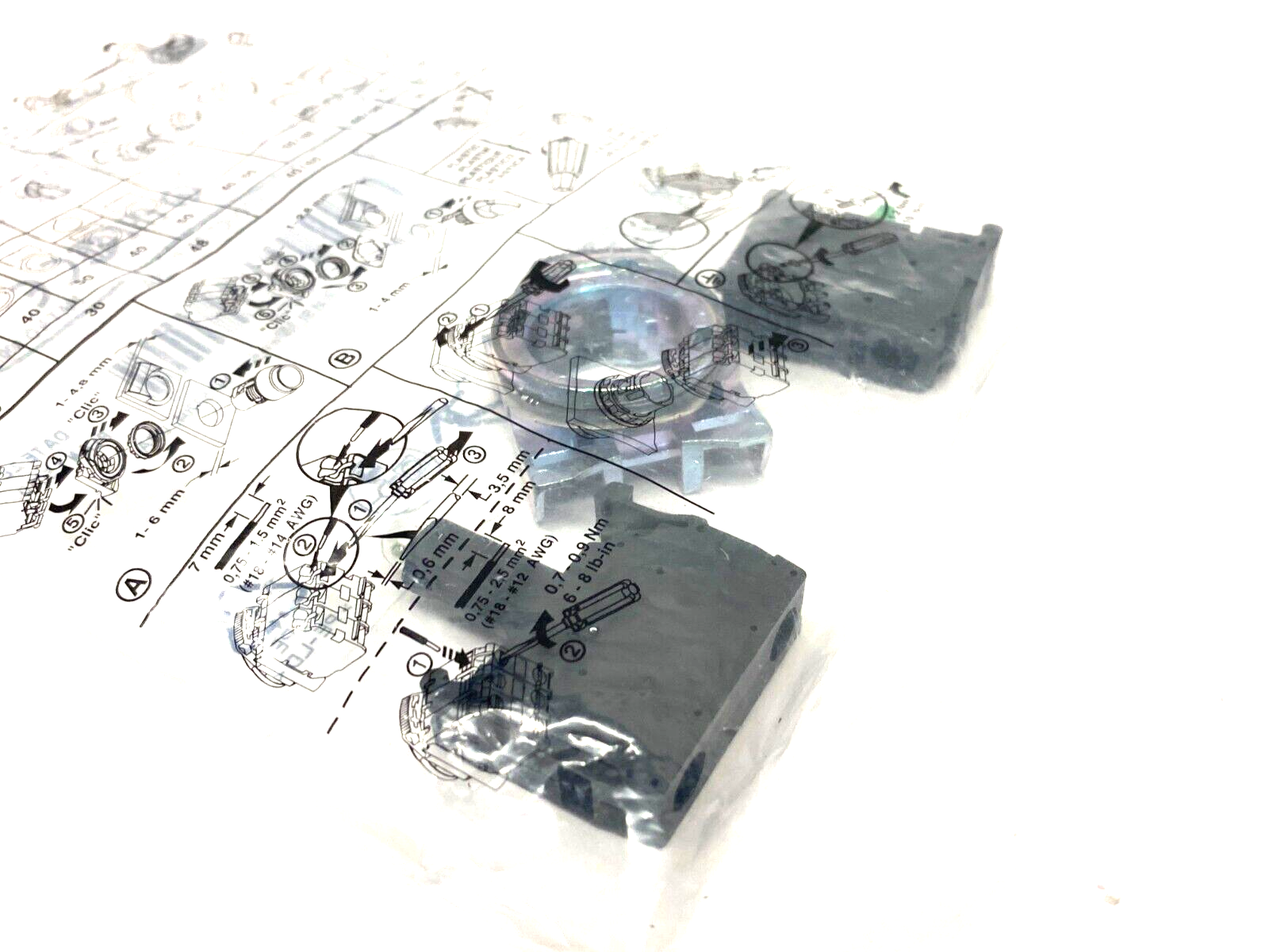 Allen Bradley 800F-MN3WX10 Ser. A White LED Contact Modules w/ Metal Latch - Maverick Industrial Sales