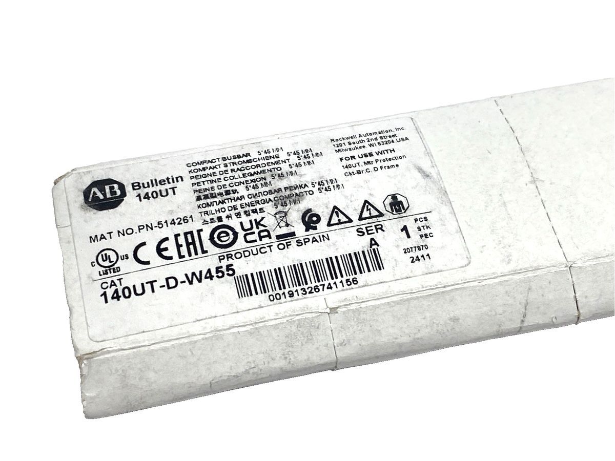 Allen Bradley 140UT-D-W455 Ser. A Compact Busbar 64A - Maverick Industrial Sales