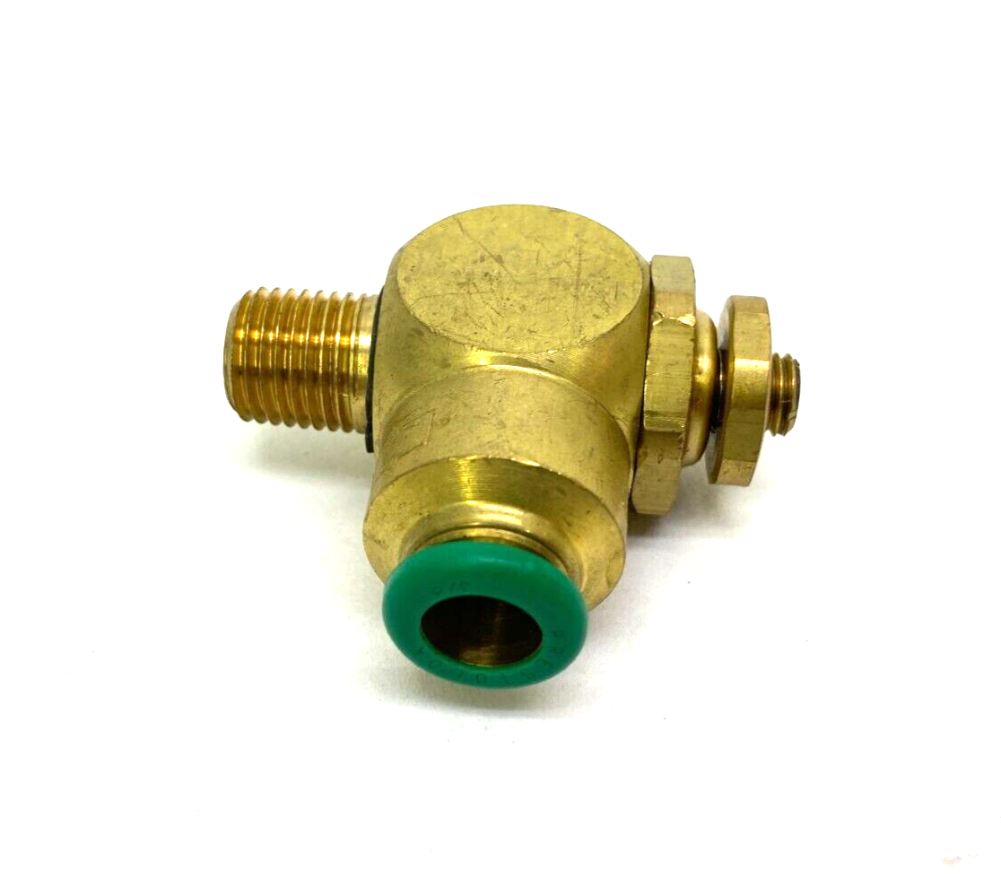Parker 3251-2538 Brass Flow Control Valve 3/8" Tube OD 1/4" NPT Thread 32512538 - Maverick Industrial Sales