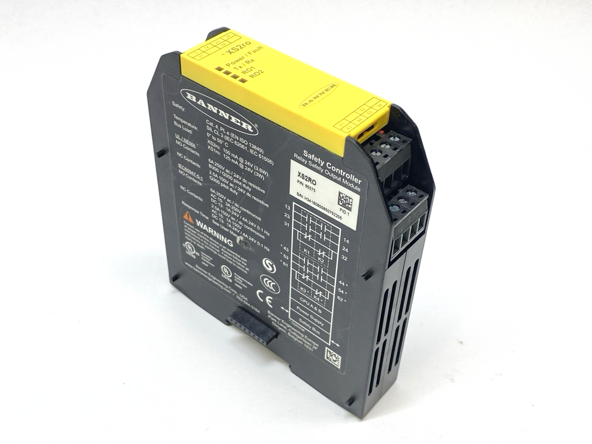 Banner XS2RO Expandable Safety Controller Dual Relay Safety Output Module 85075 - Maverick Industrial Sales