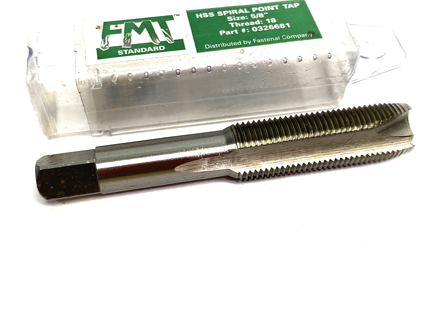 0326681 | FMT Fastenal Spiral Point Tap HSS, 5/8" Size, Thread: 18 - New – Open box - Maverick Industrial Sales