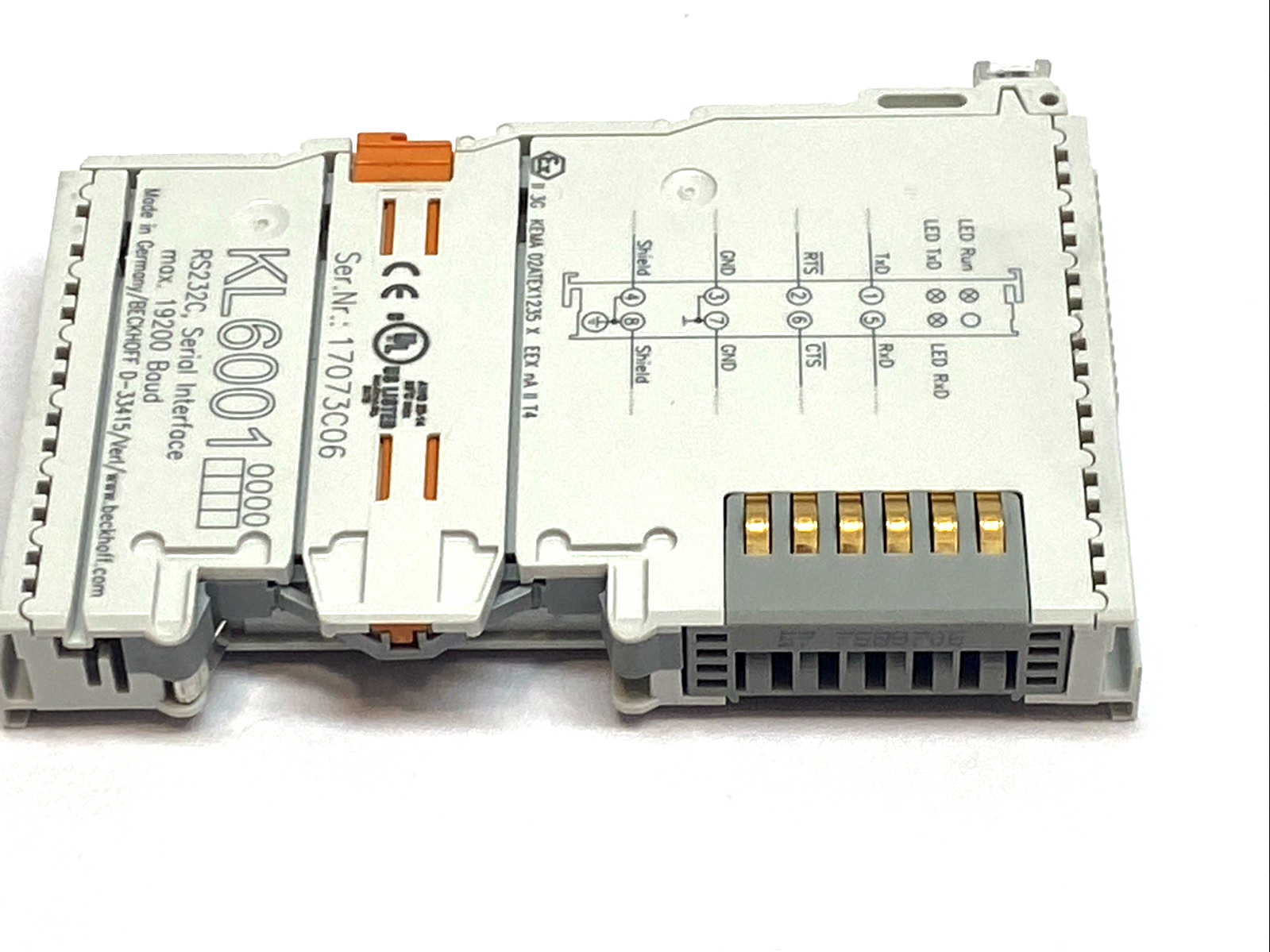 KL6001 | Beckhoff Bus Terminal RS‑232 Serial Interface Module for I/O System - Used - Maverick Industrial Sales