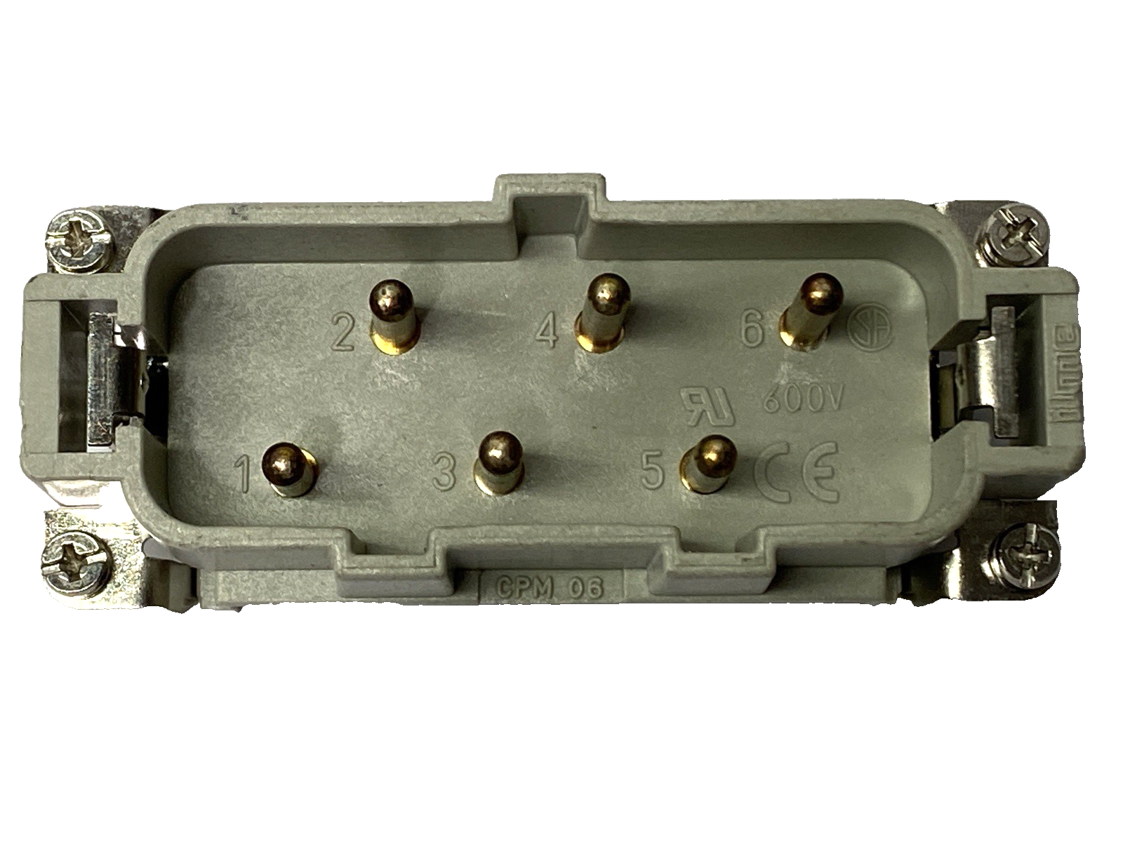 ILME CPM-06 Male Rectangular Insert 6-Pin w/ MHV-16.25 Connector Hood M25 Entry - Maverick Industrial Sales