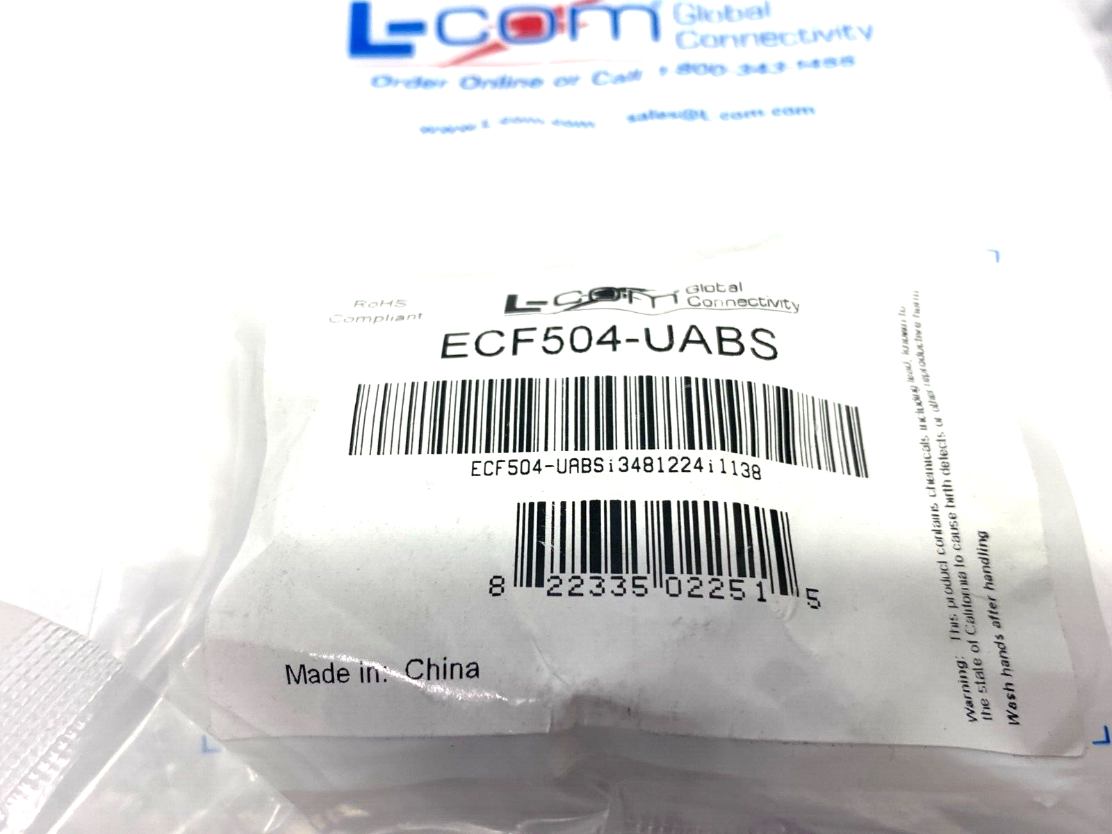 L-Com ECF504-UABS Panel Mount USB-A to USB-B Connector LOT OF 4 - Maverick Industrial Sales